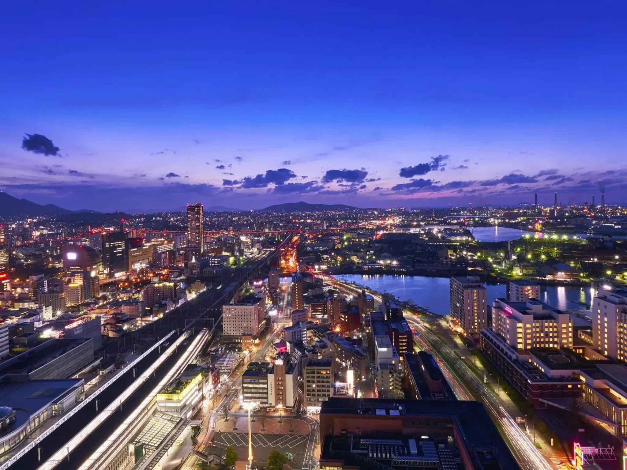 City view, Bird's-eye View in Rihga Royal Hotel Kokura Fukuoka