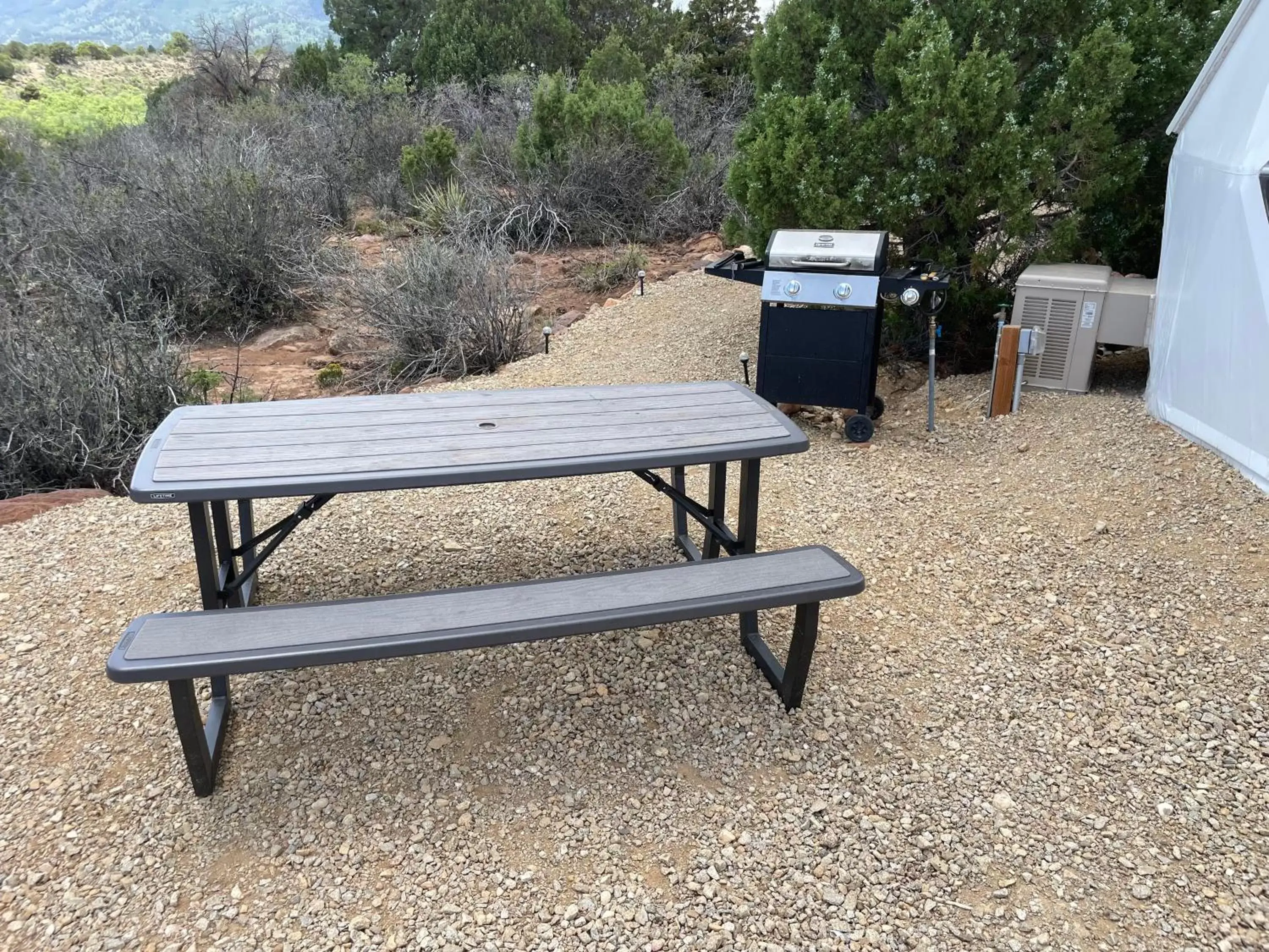 Patio in Canyon Rim Domes - A Luxury Glamping Experience!!