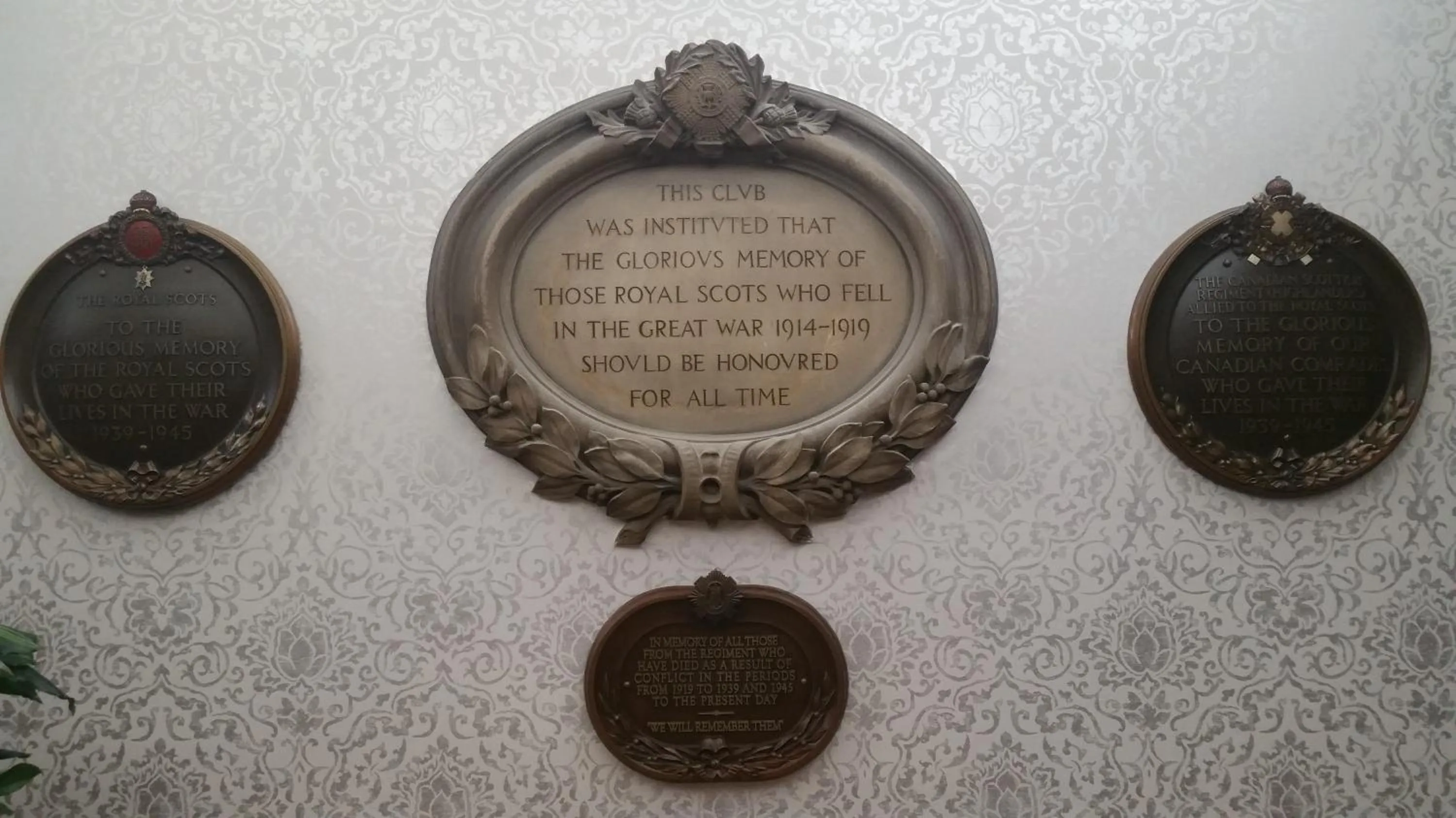 Decorative detail in Royal Scots Club