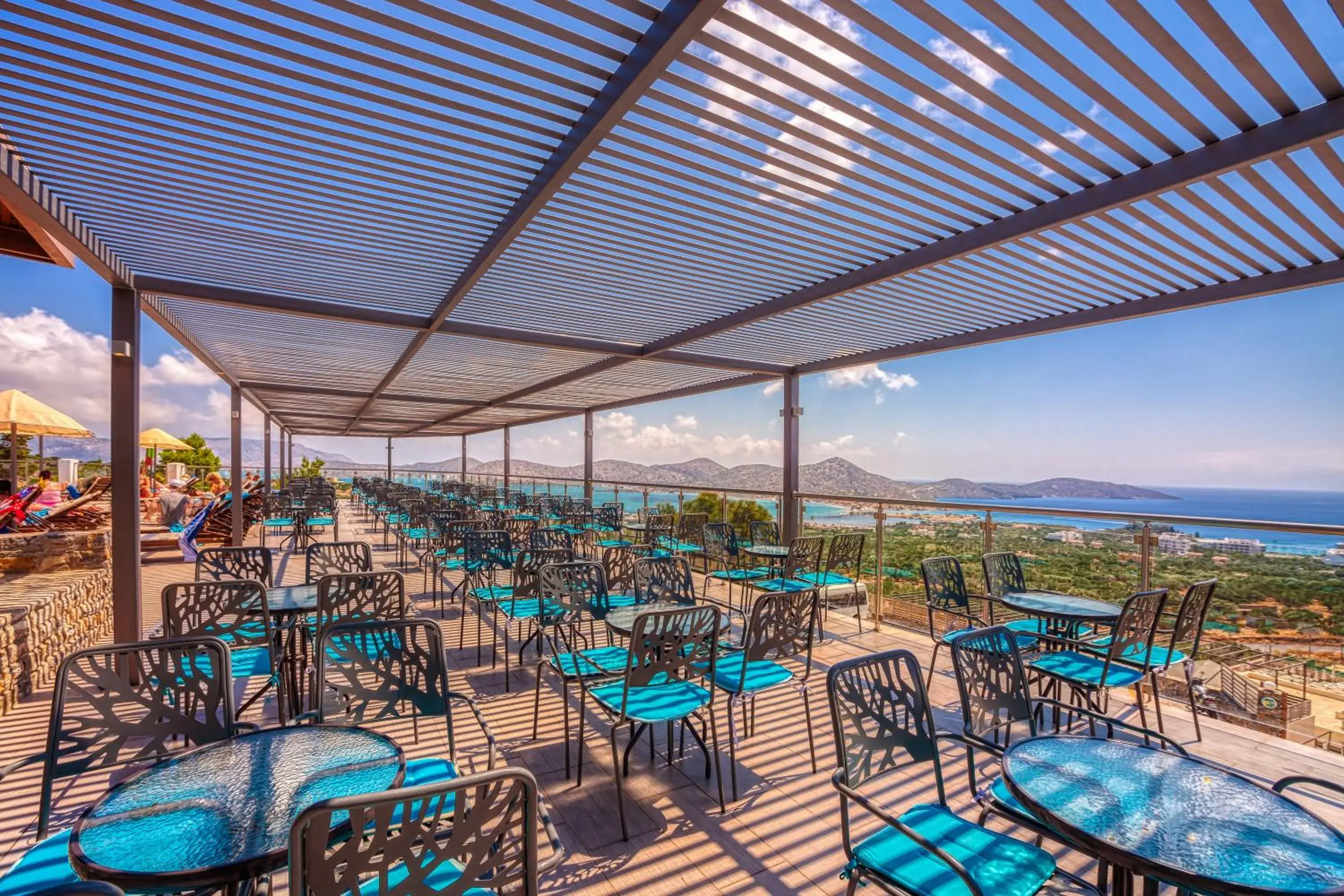 Balcony/Terrace, Restaurant/Places to Eat in Elounda Water Park Residence Hotel