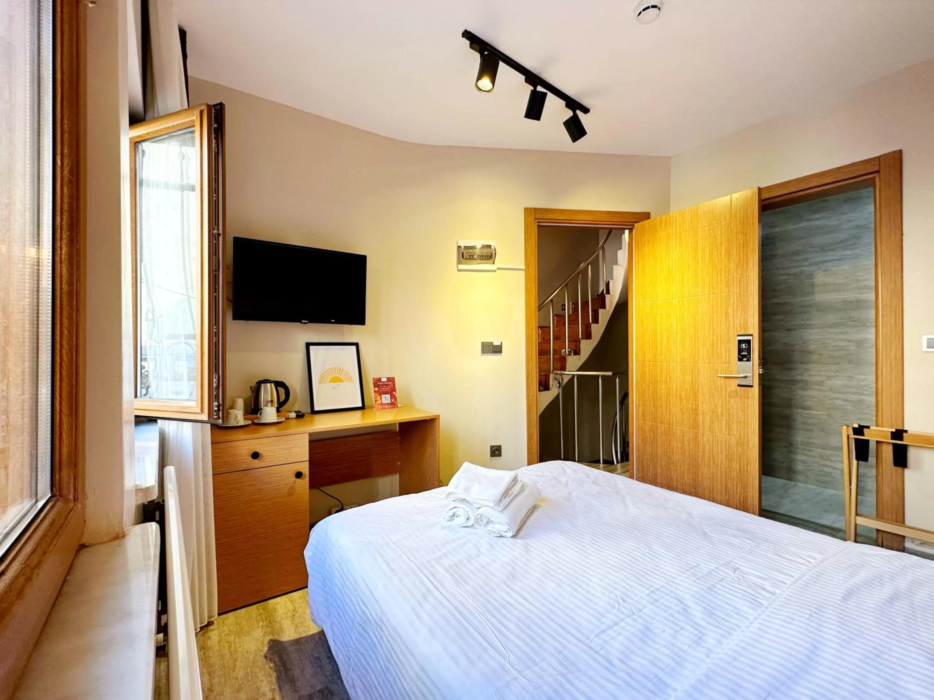 Bed in Sultan Pier Hotel