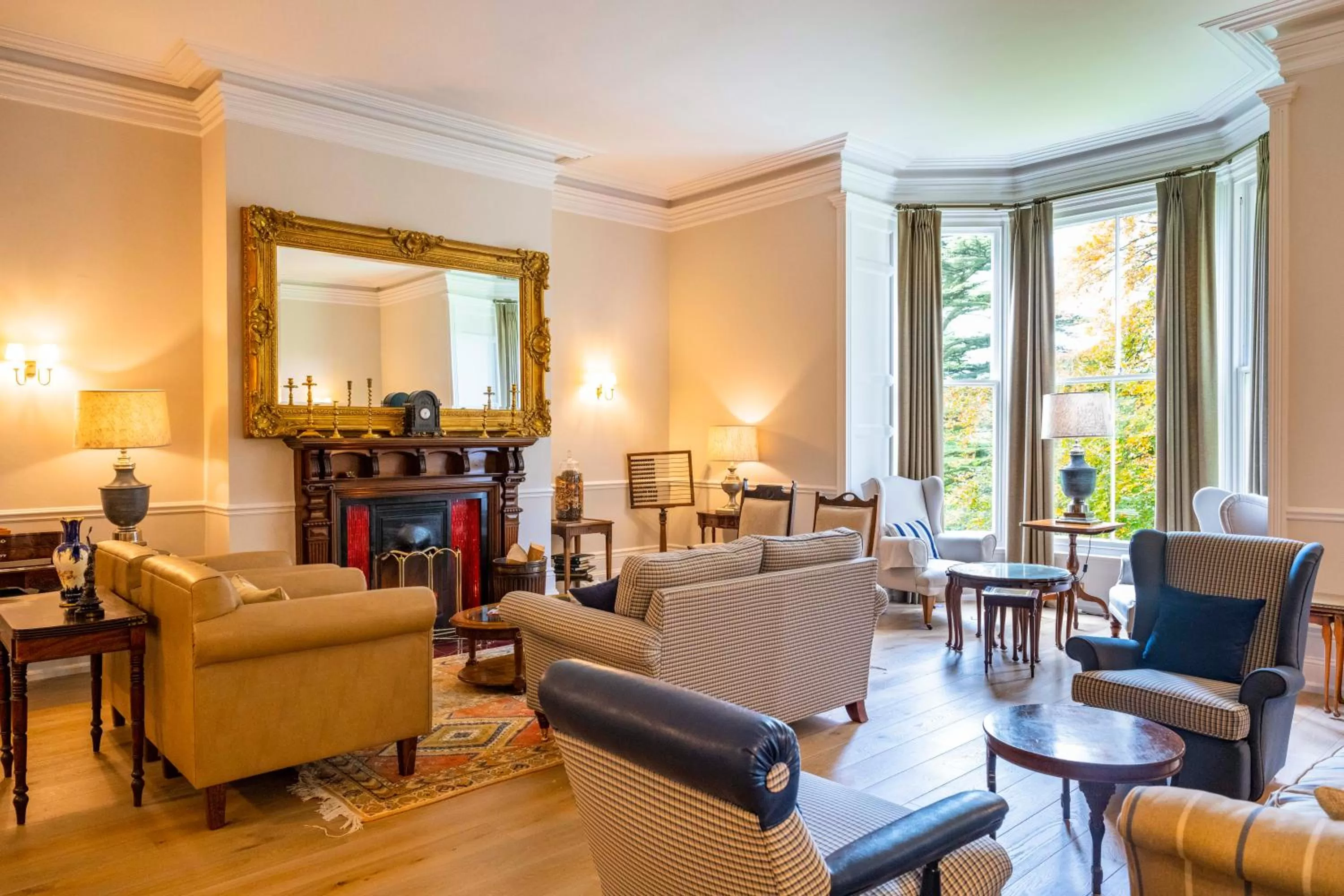 Communal lounge/ TV room in Farlam Hall Hotel & Restaurant