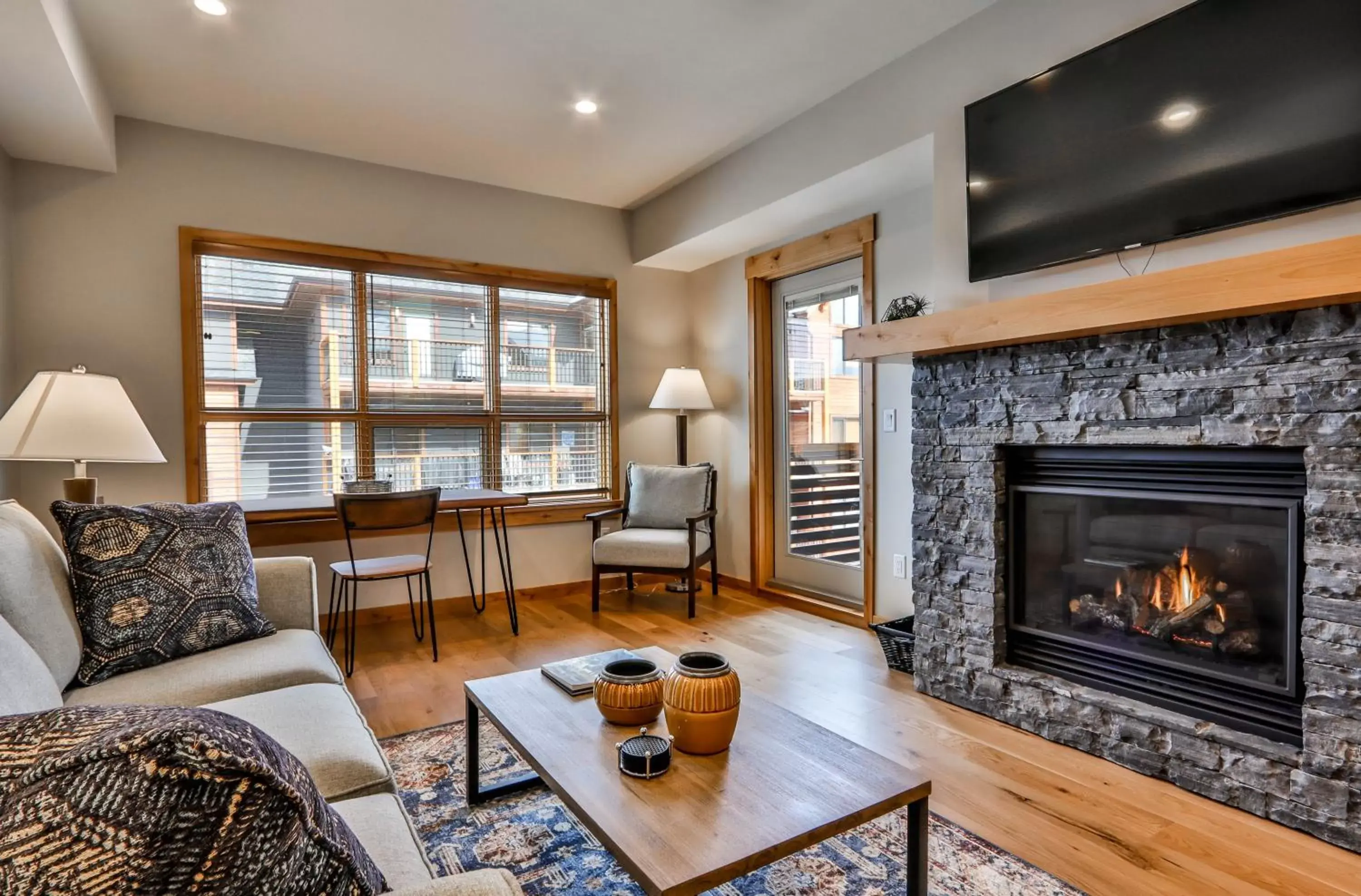 Living room, Seating Area in Tamarack Lodge by Spring Creek Vacations