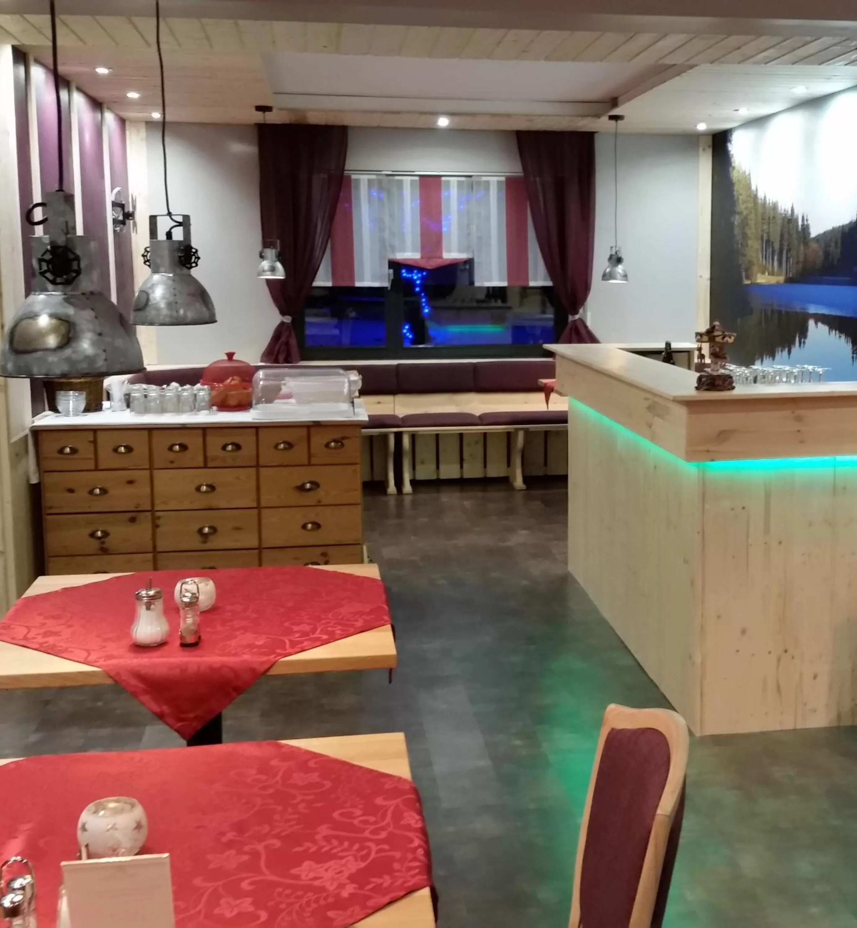 Lounge or bar, Kitchen/Kitchenette in Pension Haus Petra