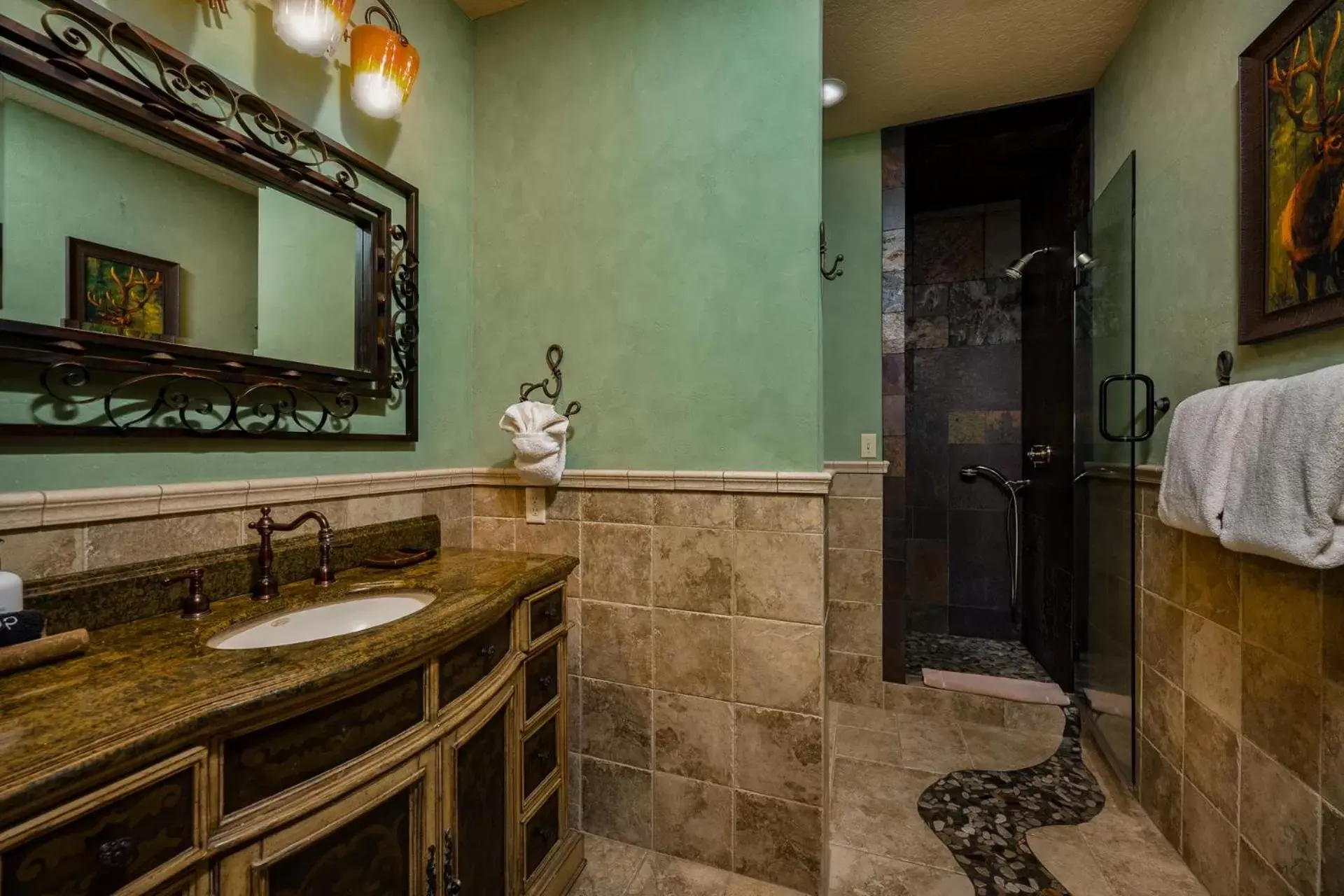 Bathroom in Main St Loft Overlooking Train Yard - Lofts Sterling & Sage - Toltec