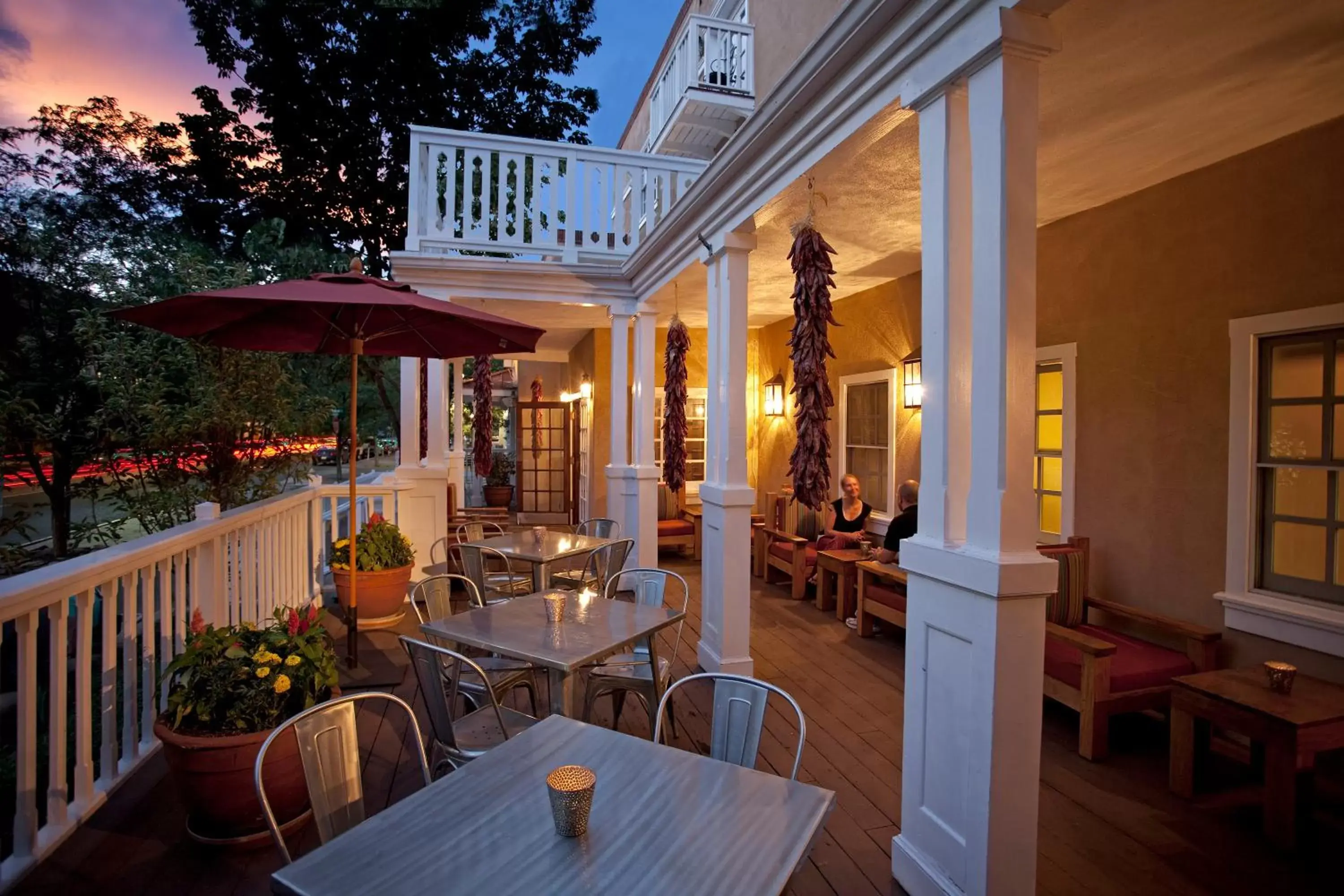 Balcony/Terrace, Restaurant/Places to Eat in Hotel Chimayo de Santa Fe