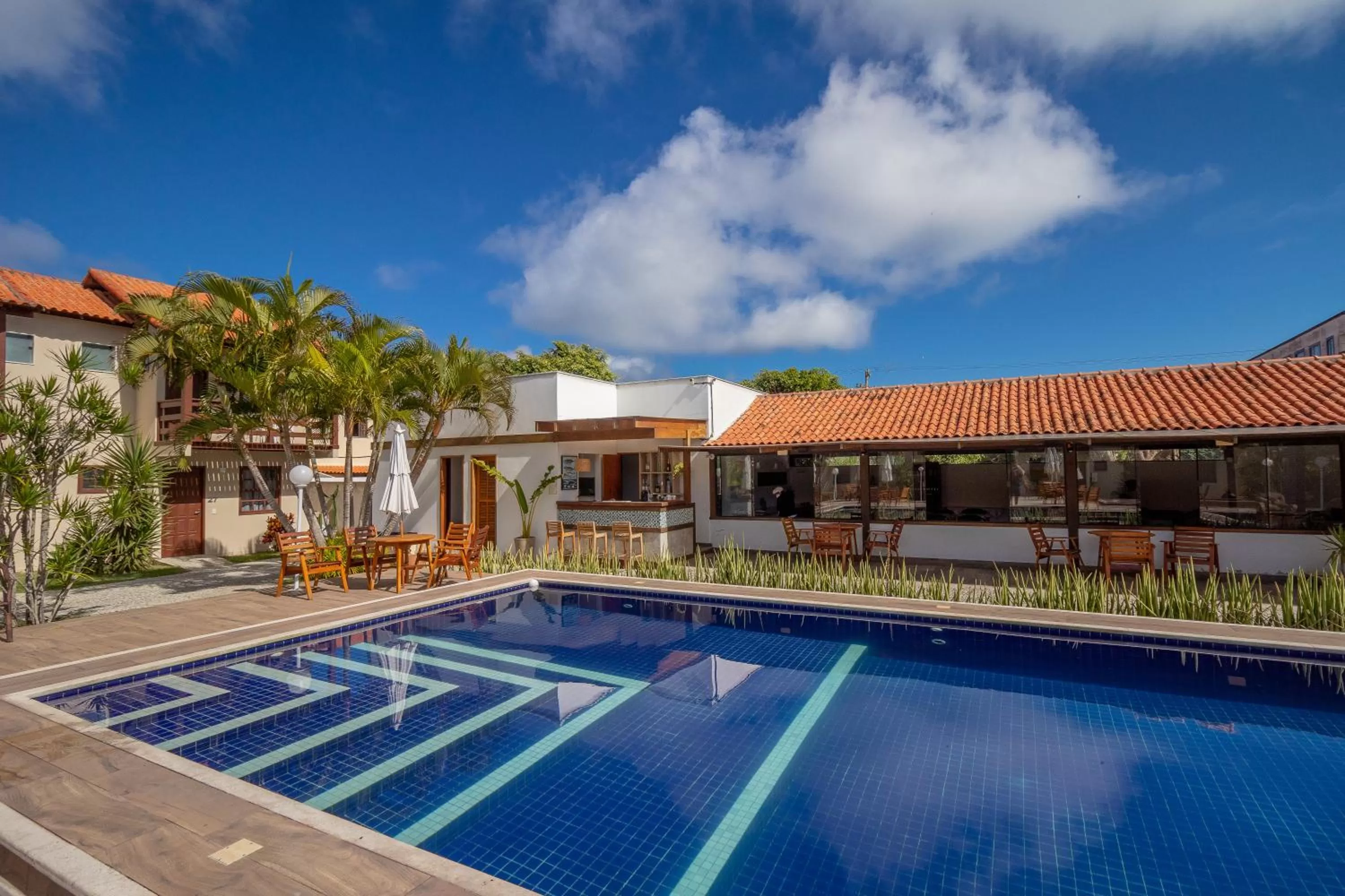 Pool view in Pousada do Timoneiro