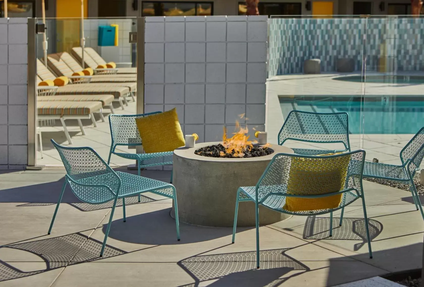 Pool view in Twin Palms Resort - A Gay Men's Resort Pool view in Twin Palms Resort - A Gay Men's Resort