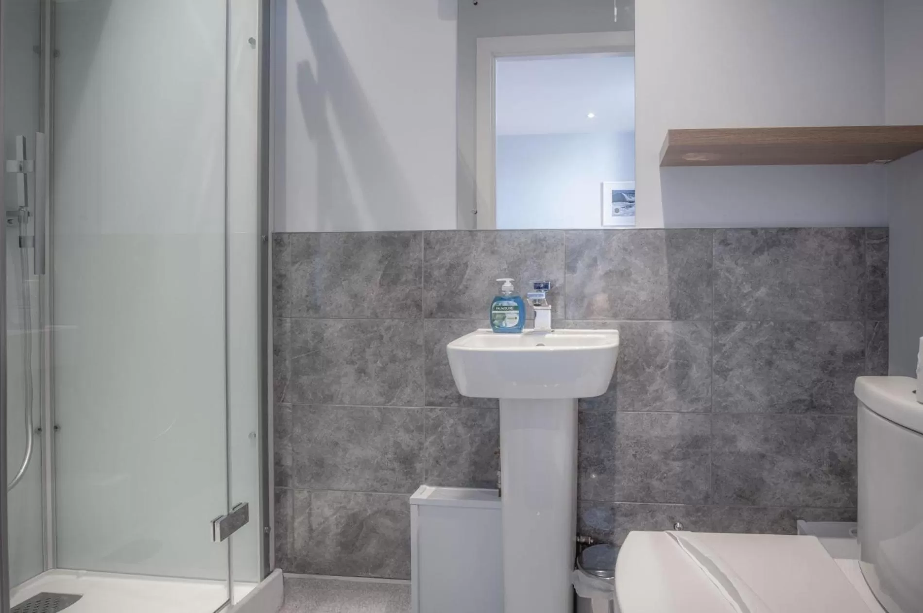 Floor plan, Bathroom in Ocean Cabins No 1 At The Square - Saundersfoot