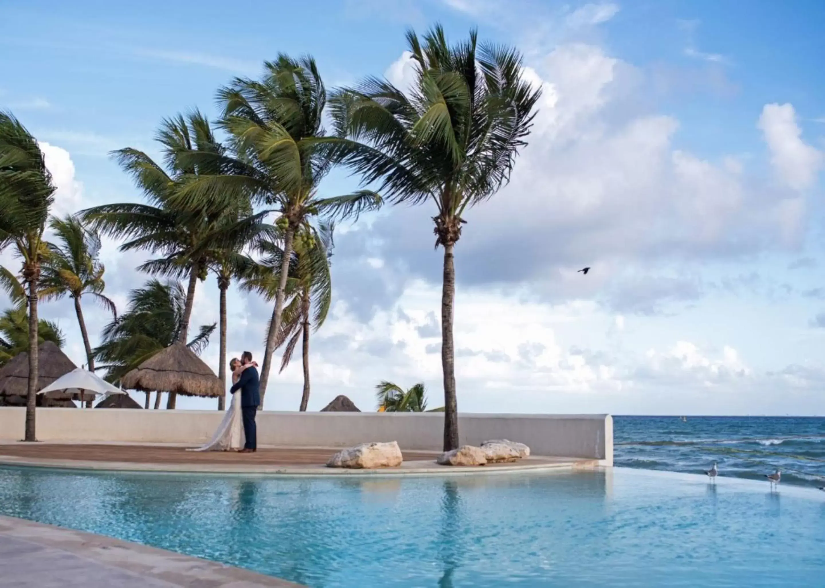 Patio, Swimming Pool in Mahekal Beach Front Resort & Spa