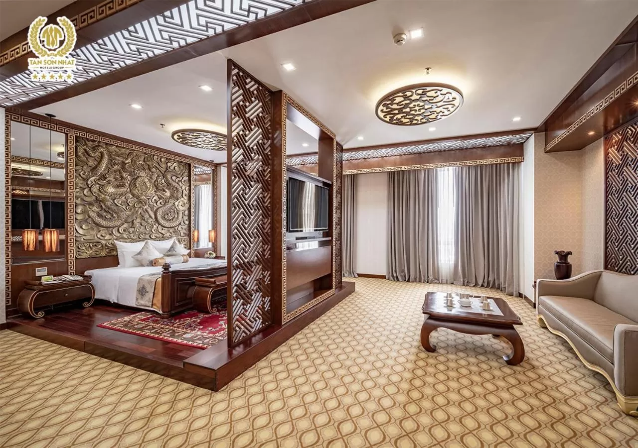 Bed in Tan Son Nhat Saigon Hotel