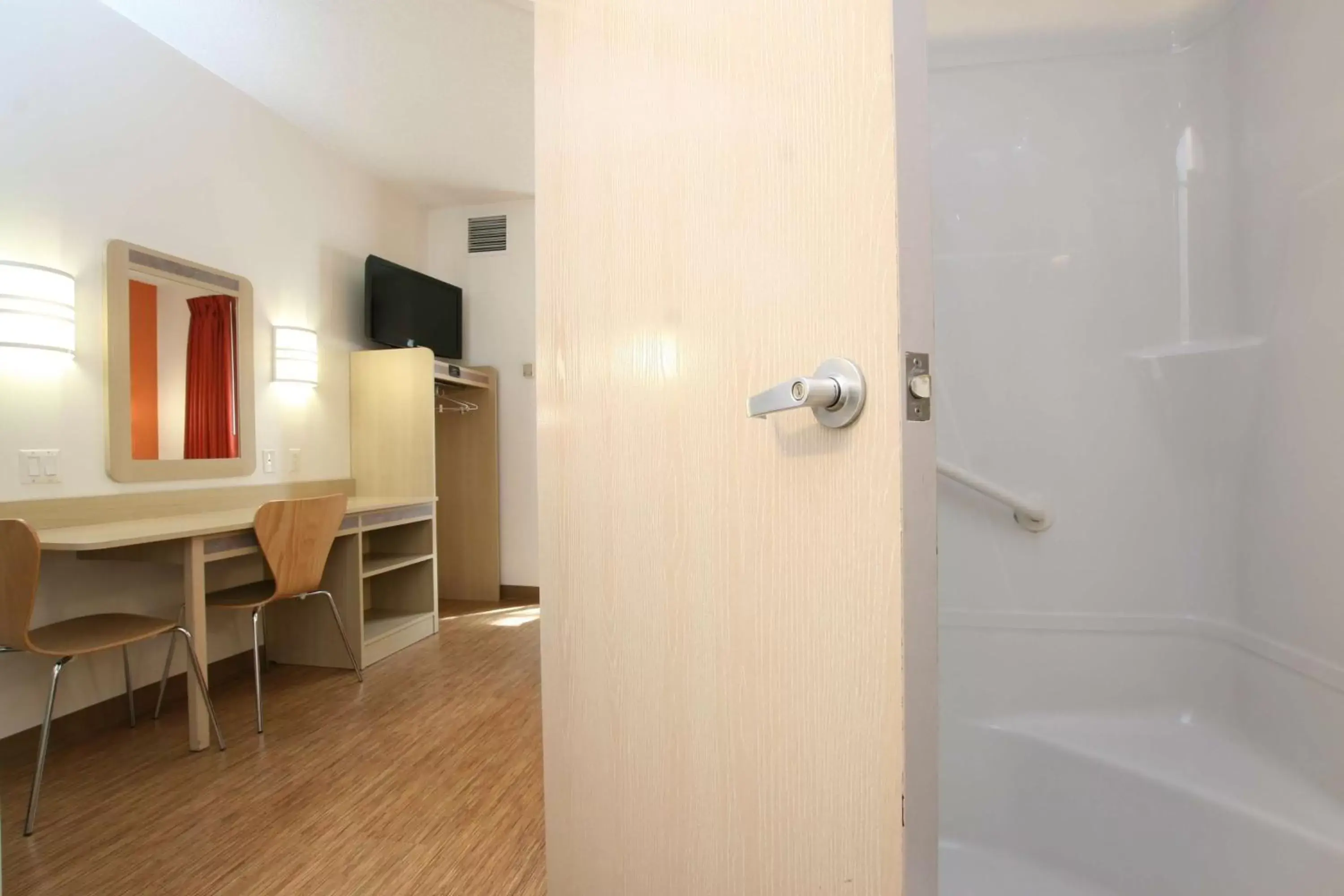 TV and multimedia, Bathroom in Motel 6-Colchester, VT - Burlington