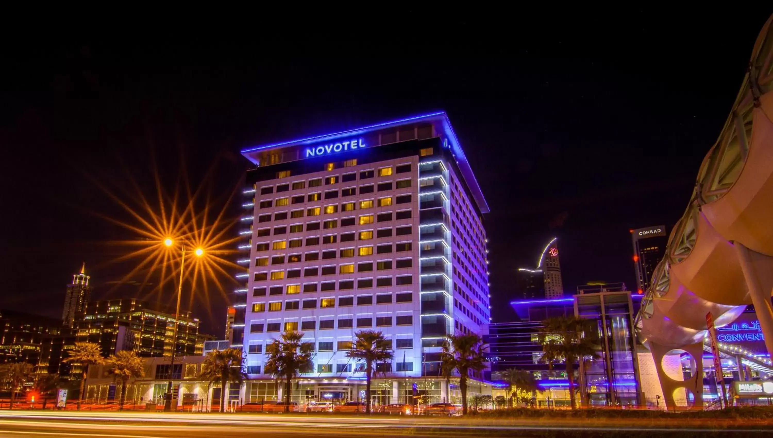 Night, Property Building in Novotel World Trade Centre Dubai