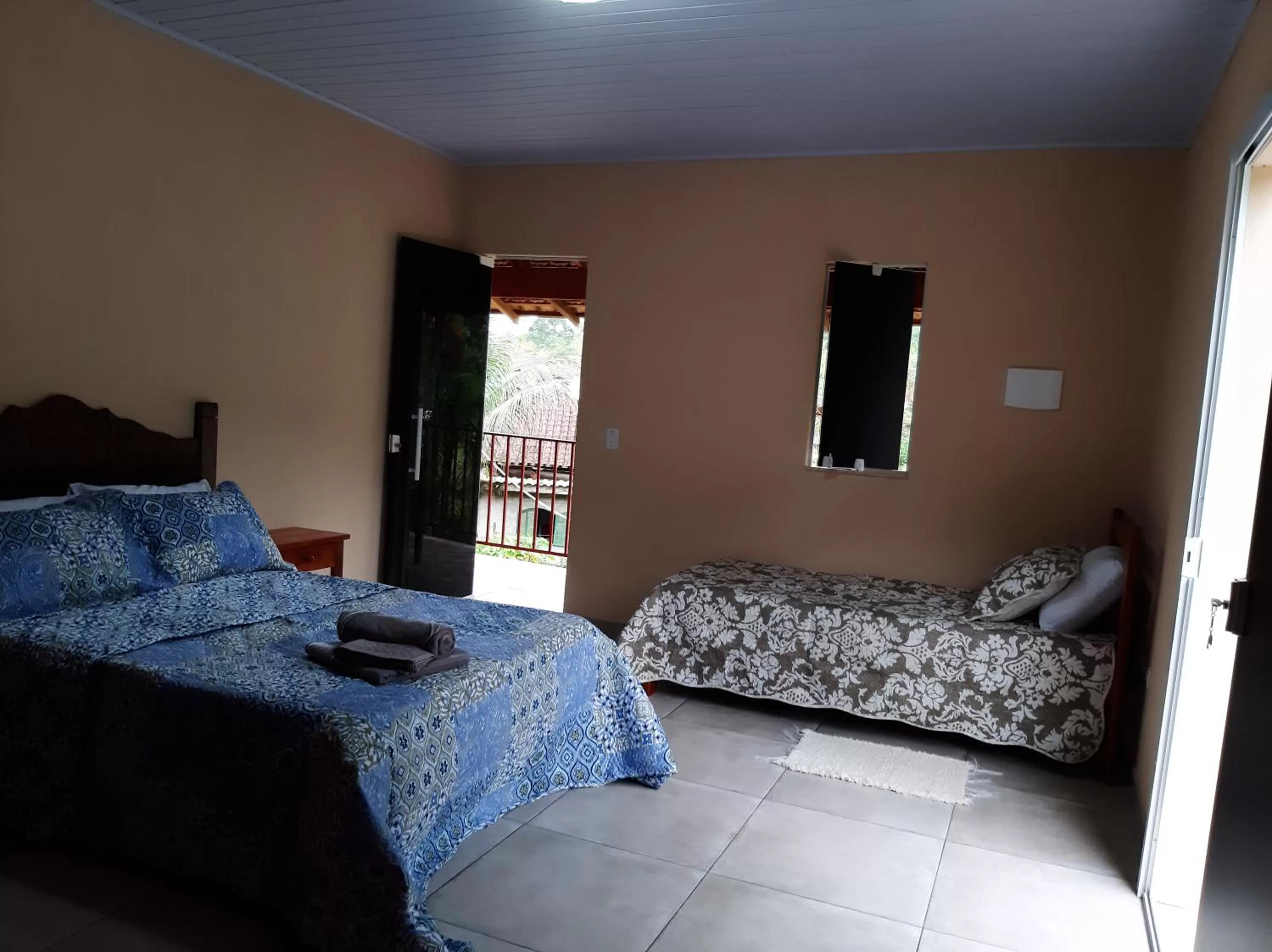 Bed in Pousada Recanto da Lu