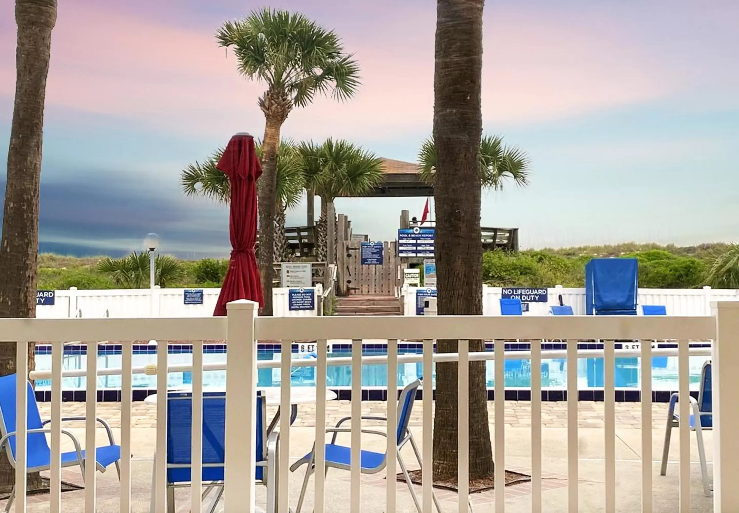 Pool View in Guy Harvey Resort on Saint Augustine Beach