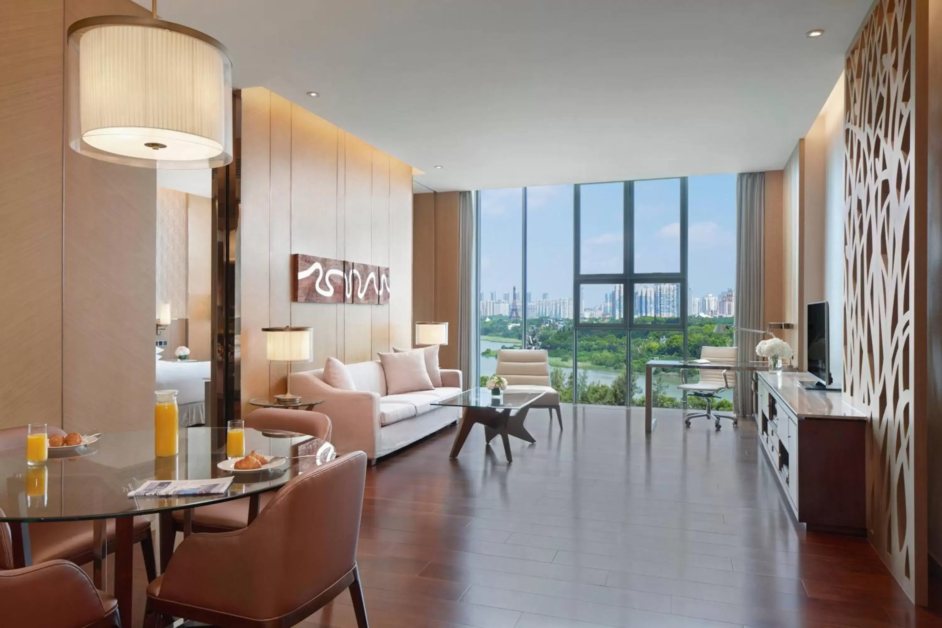Living room in The OCT Harbour, Shenzhen - Marriott Executive Apartments