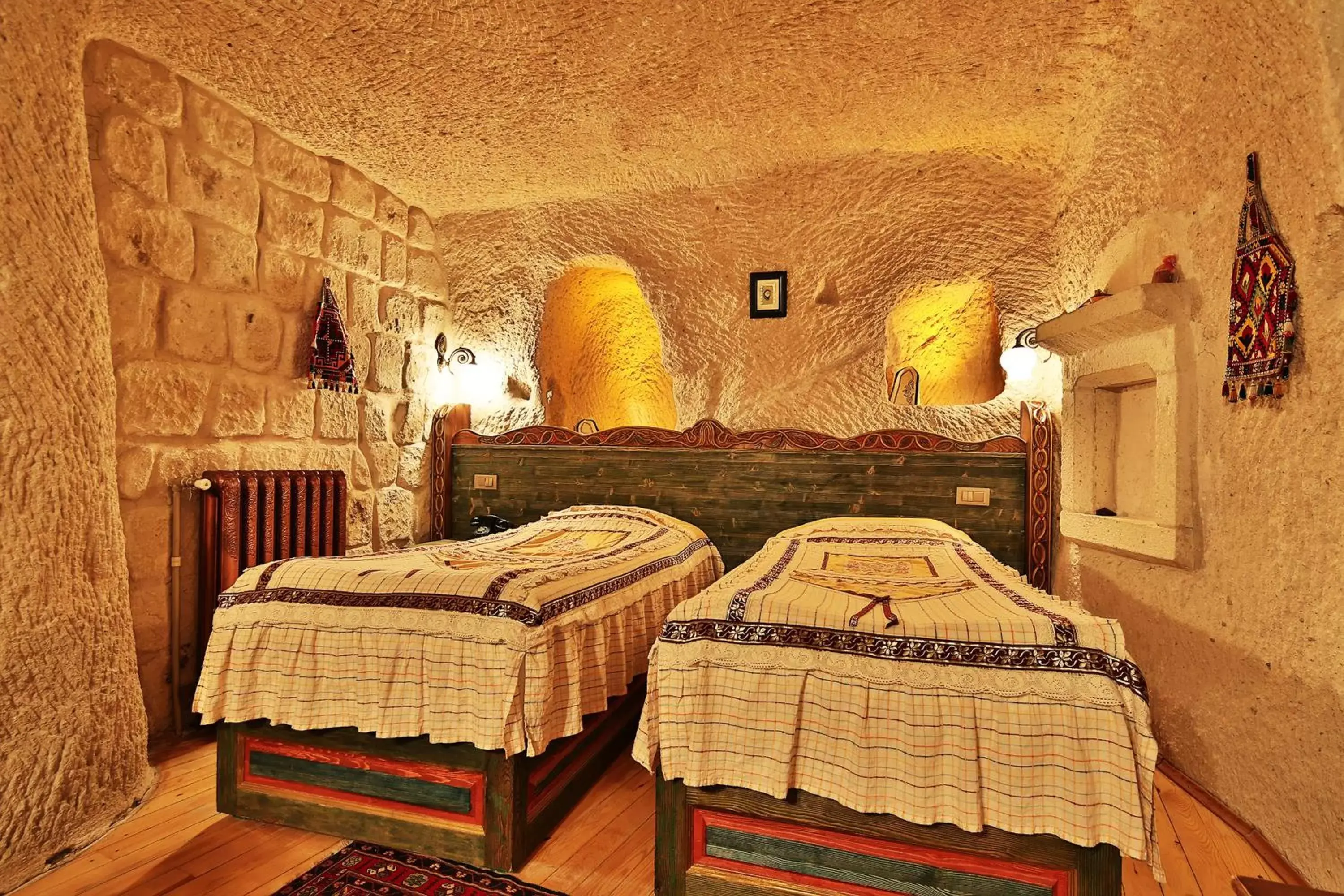 Bed in Cappadocia Cave Suites