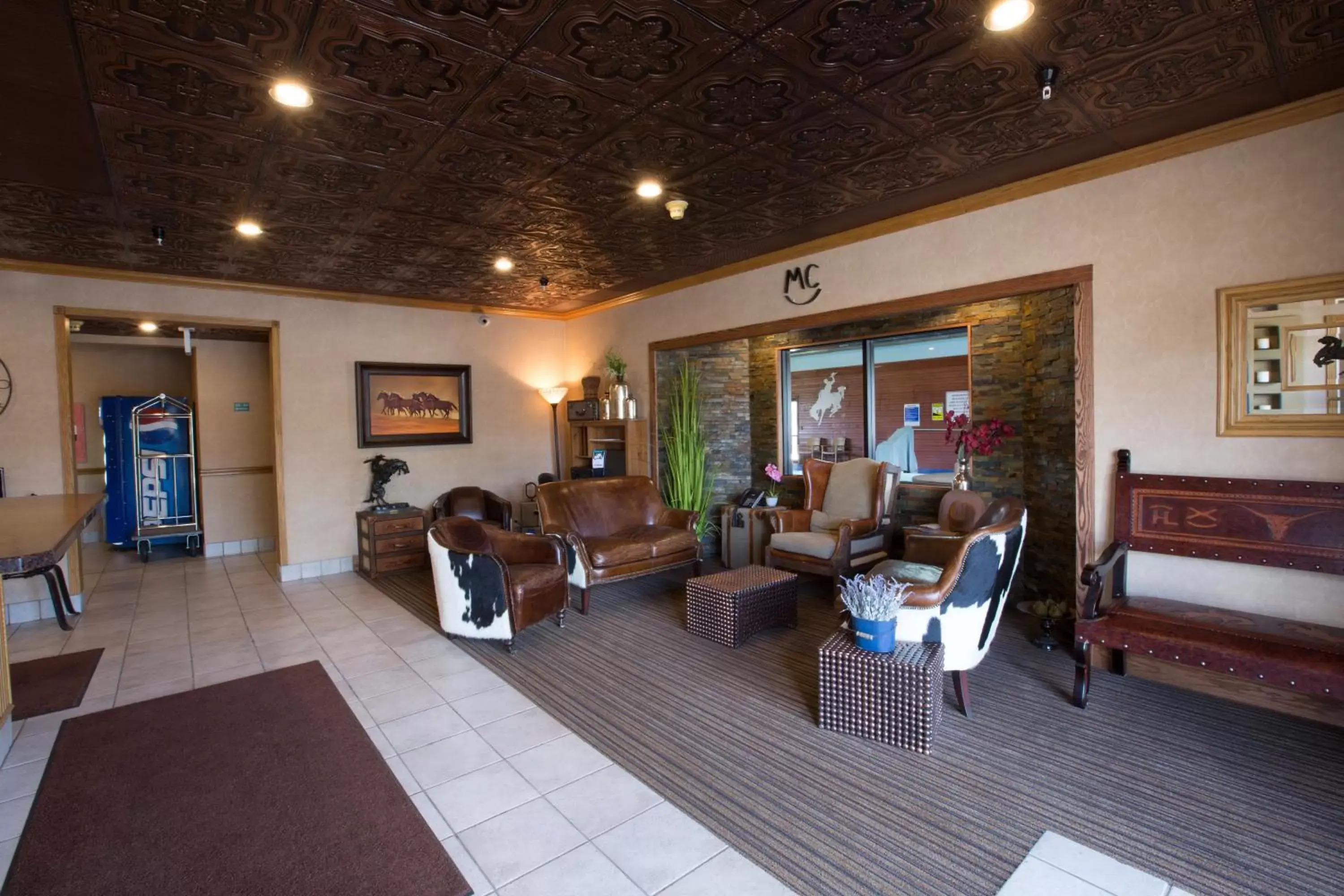 Lobby or reception, Seating Area in Miles City Hotel