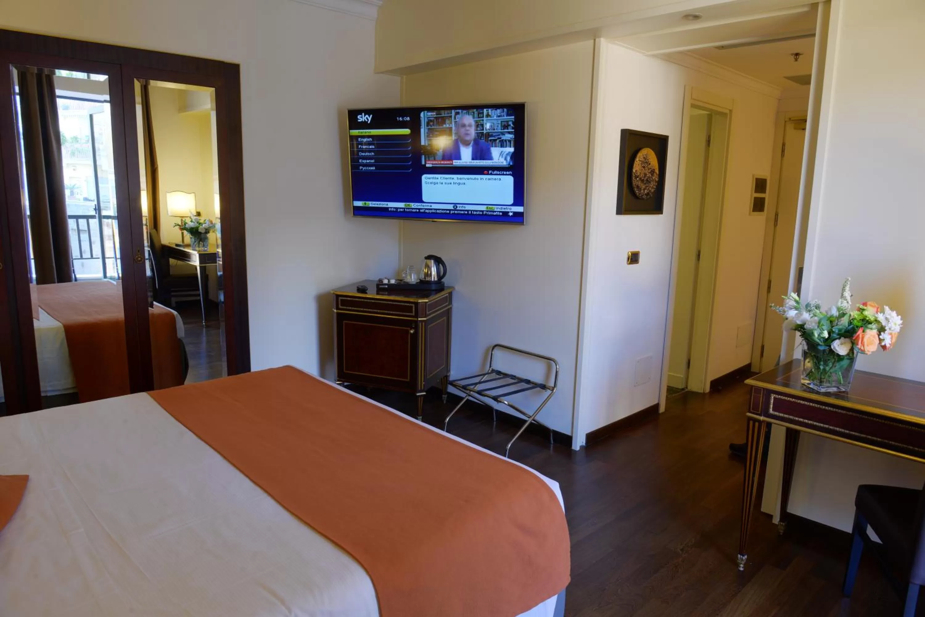 TV and multimedia, Bed in Trilussa Palace Hotel Congress & Spa