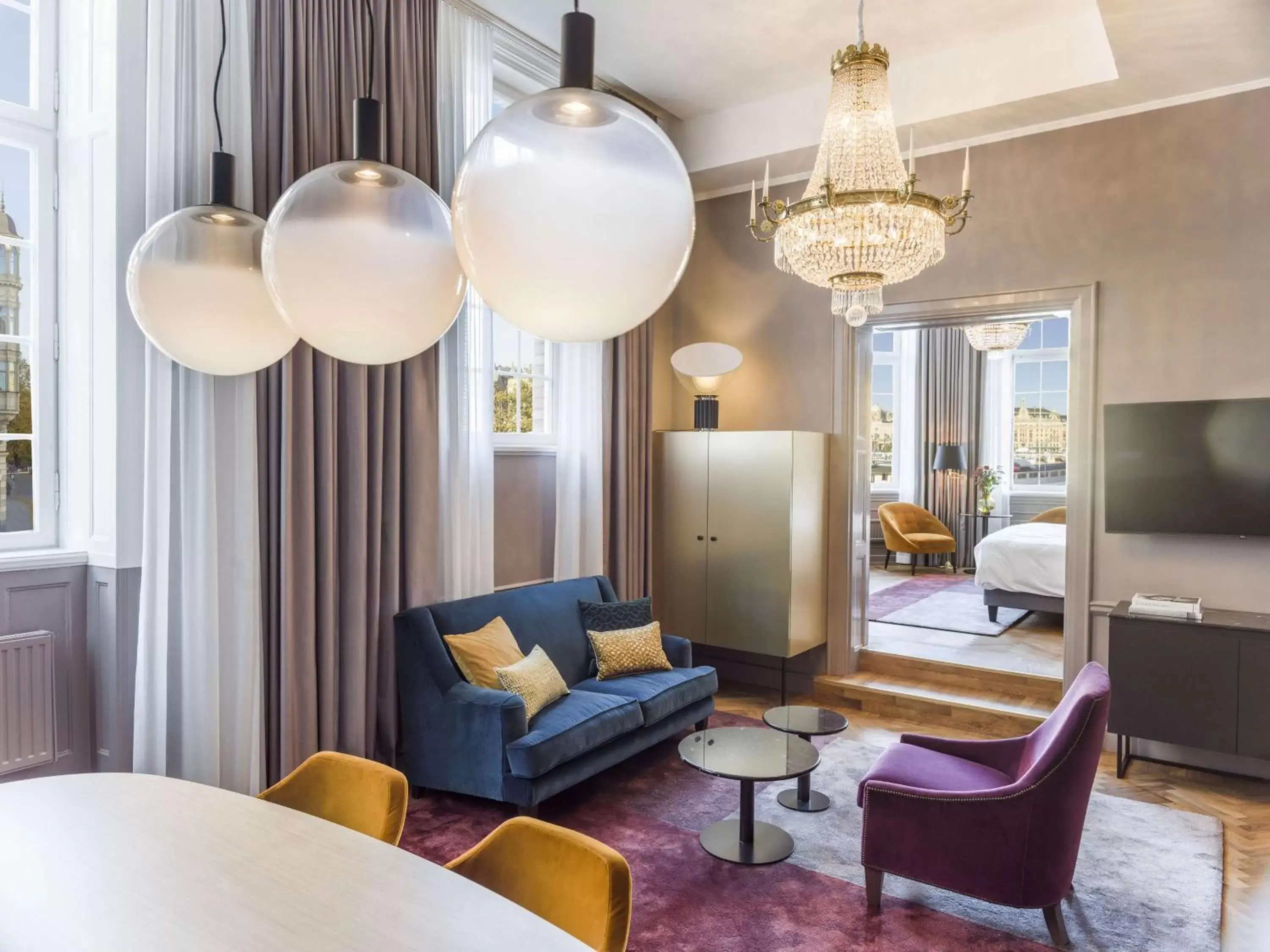 Living room, Seating Area in Radisson Collection, Strand Hotel, Stockholm