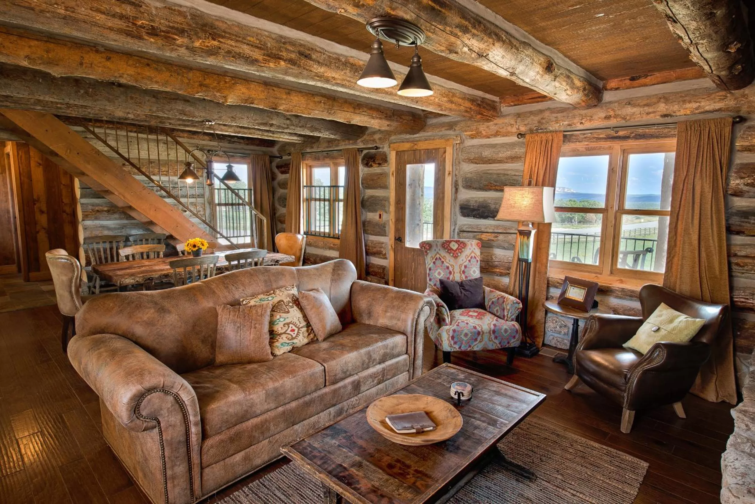 Living room in Zion Mountain Ranch
