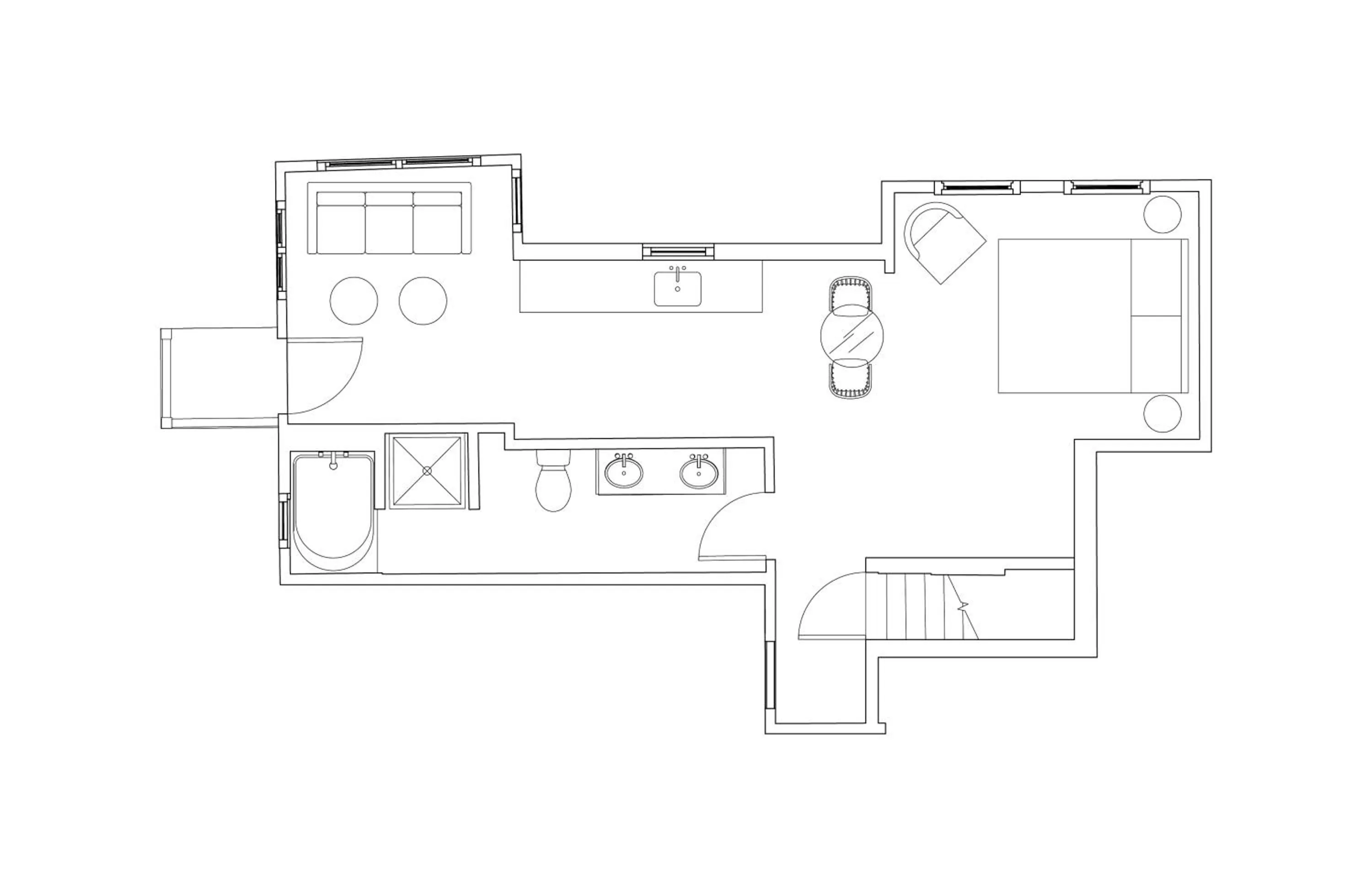 Floor plan in Blind Tiger Asheville