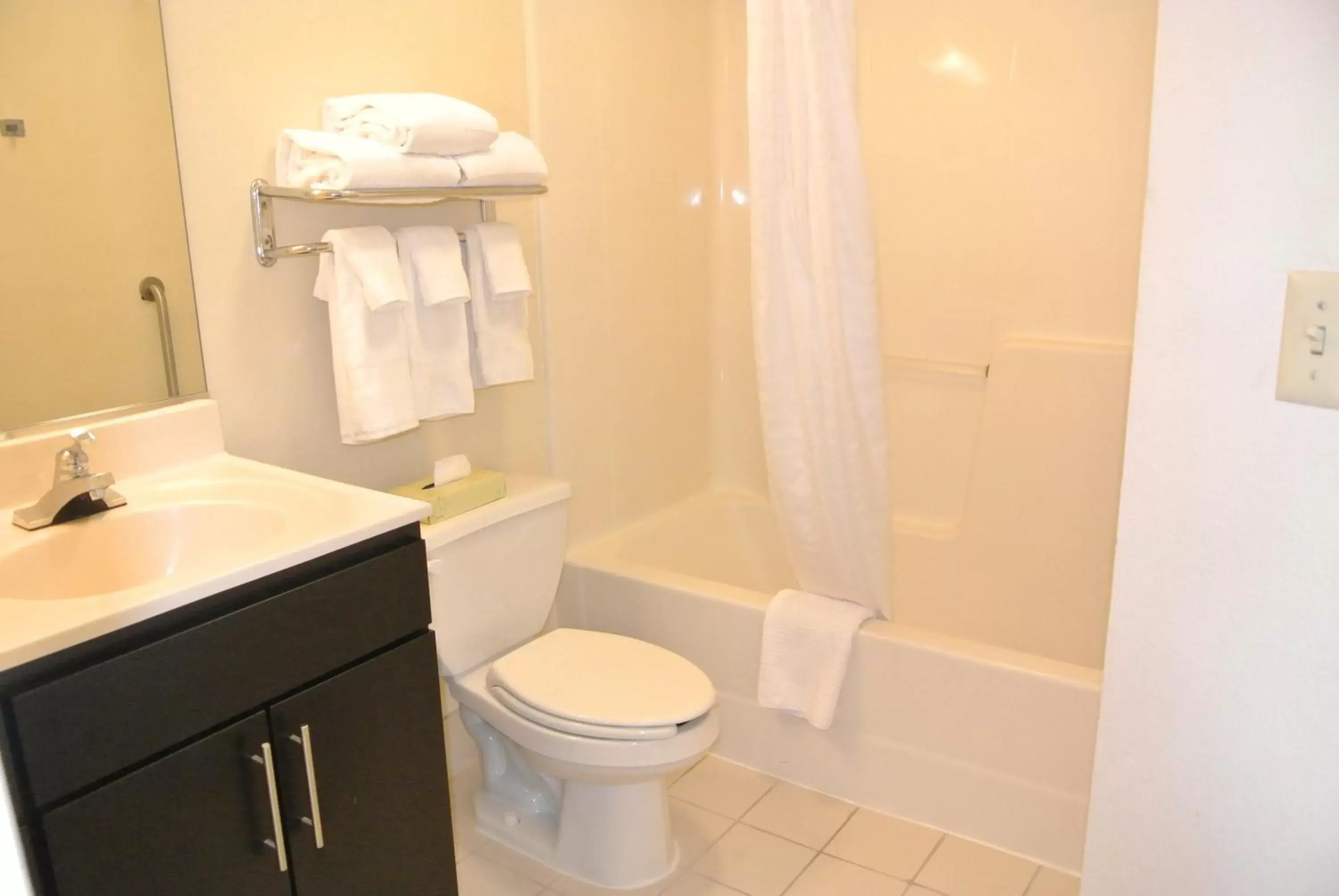 Bathroom in Candlewood Suites Washington-Fairfax, an IHG Hotel