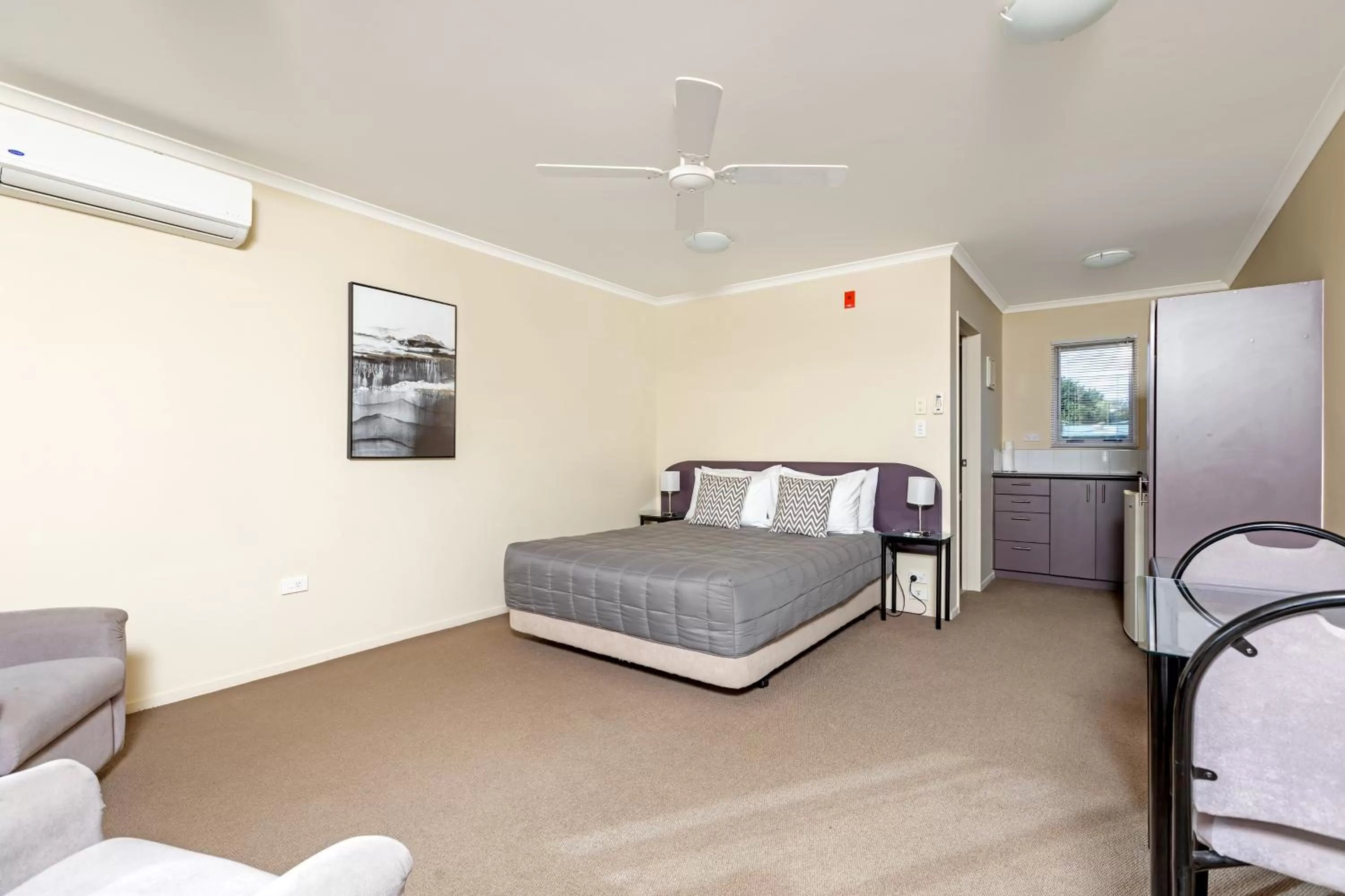 Bed in BK's Chardonnay Motor Lodge