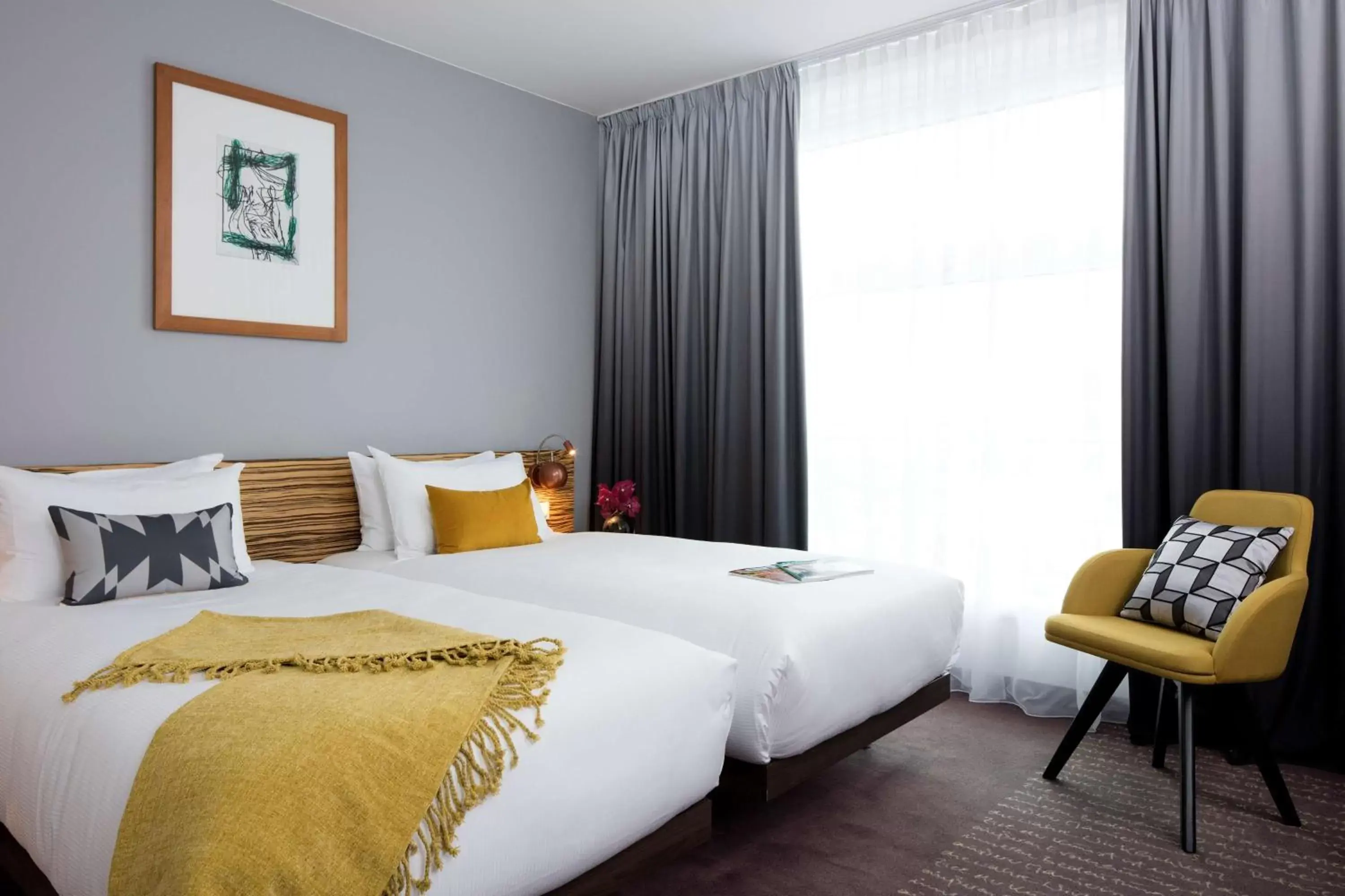 Bedroom, Bed in art'otel berlin mitte, Powered by Radisson Hotels Bedroom, Bed in art'otel berlin mitte, Powered by Radisson Hotels