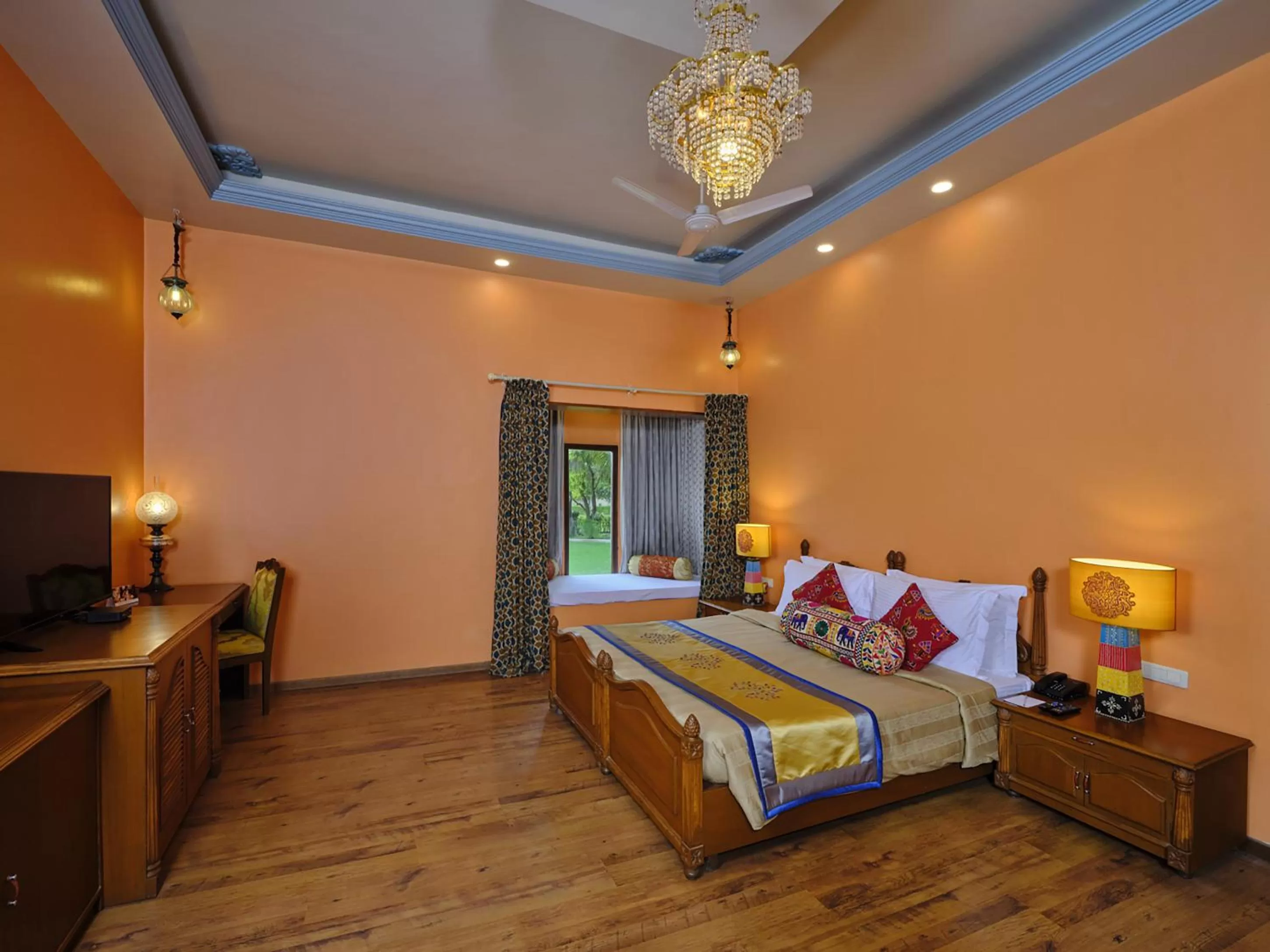Bedroom, Bed in jüSTa Rajputana Resort & Convention Centre, Udaipur