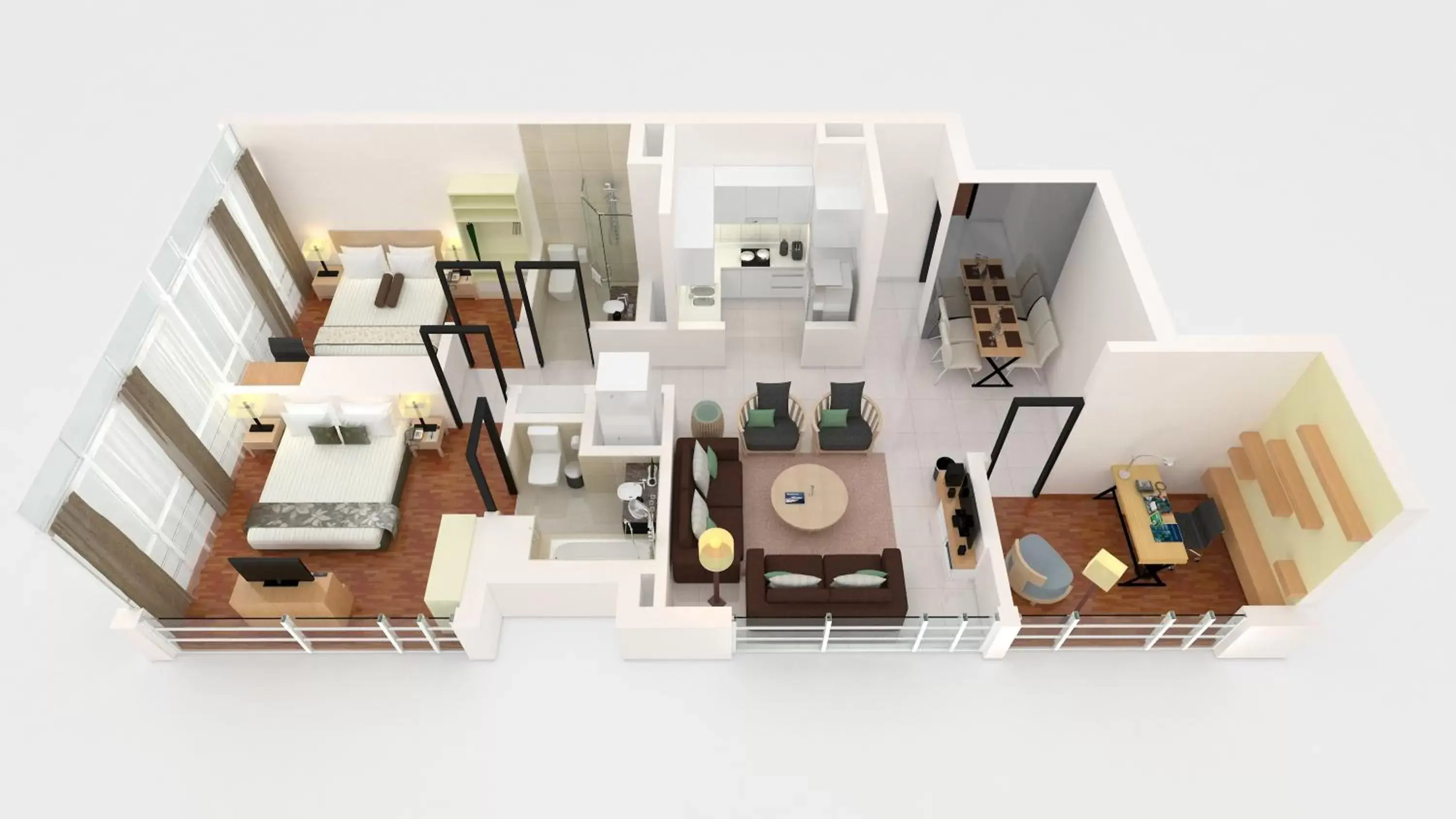 Two-bedroom Premier Suite in PARKROYAL Serviced Suites Kuala Lumpur
