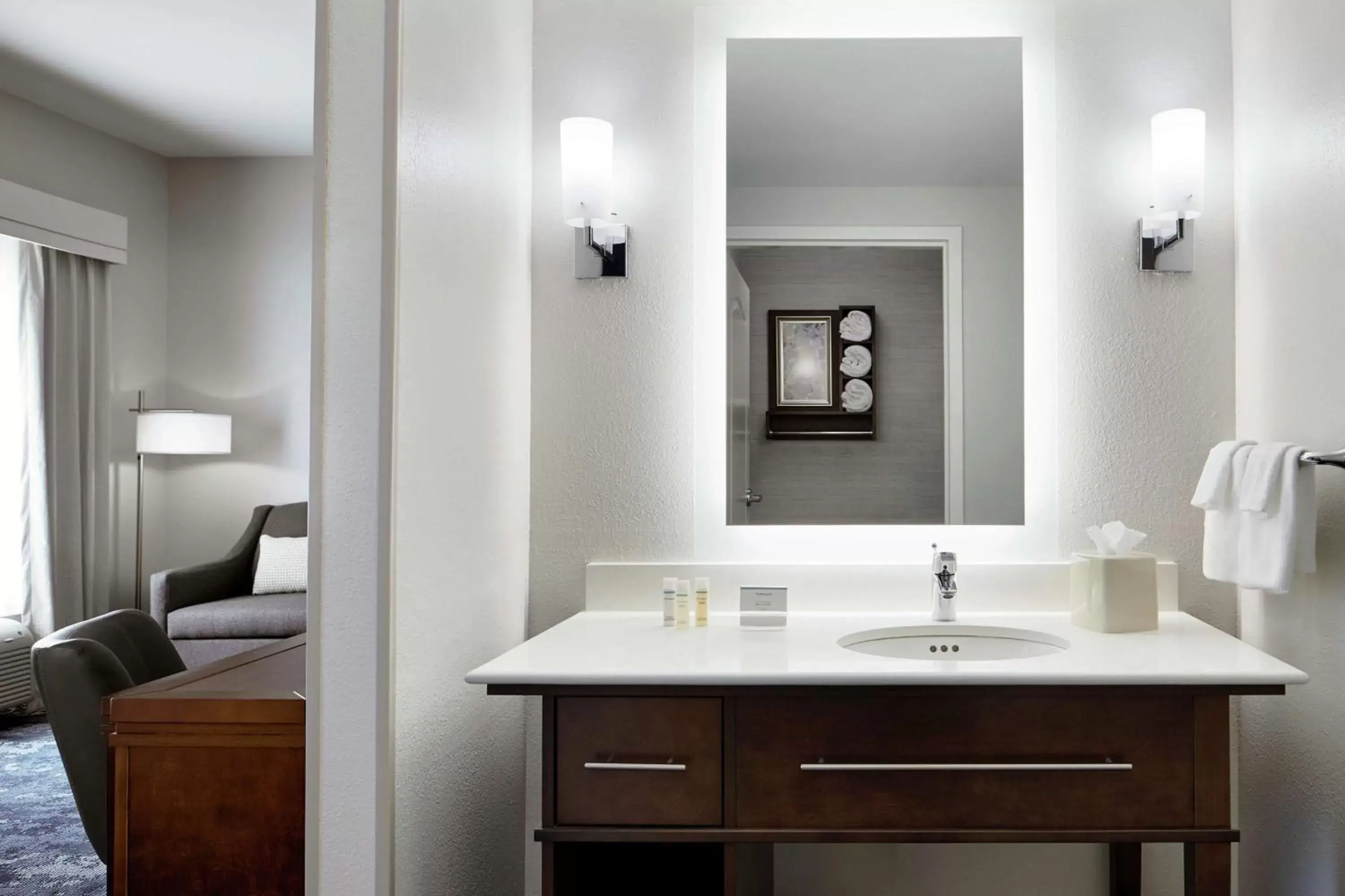 Bathroom in Homewood Suites Champaign-Urbana