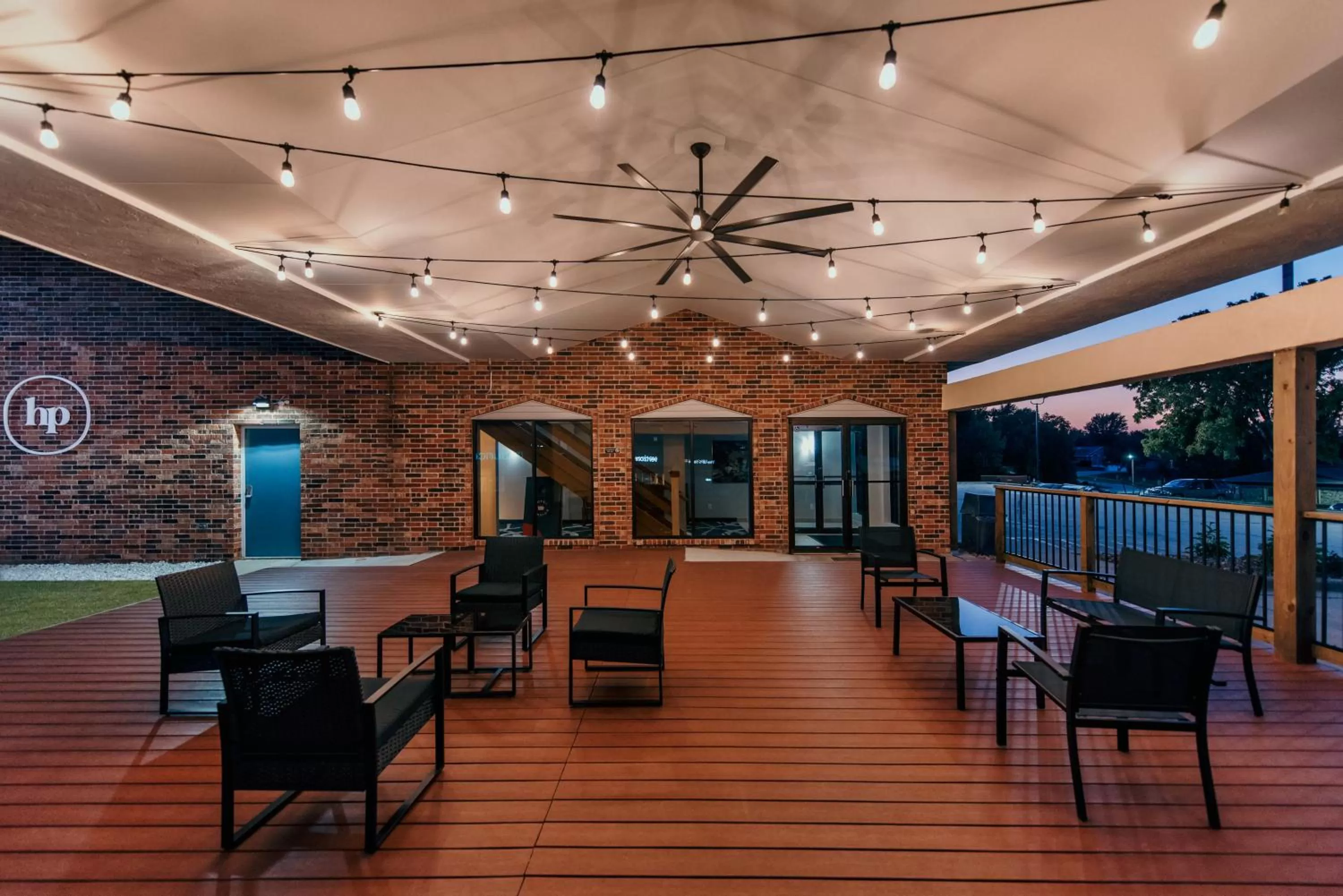 Patio in Hotel Pommier Indianola