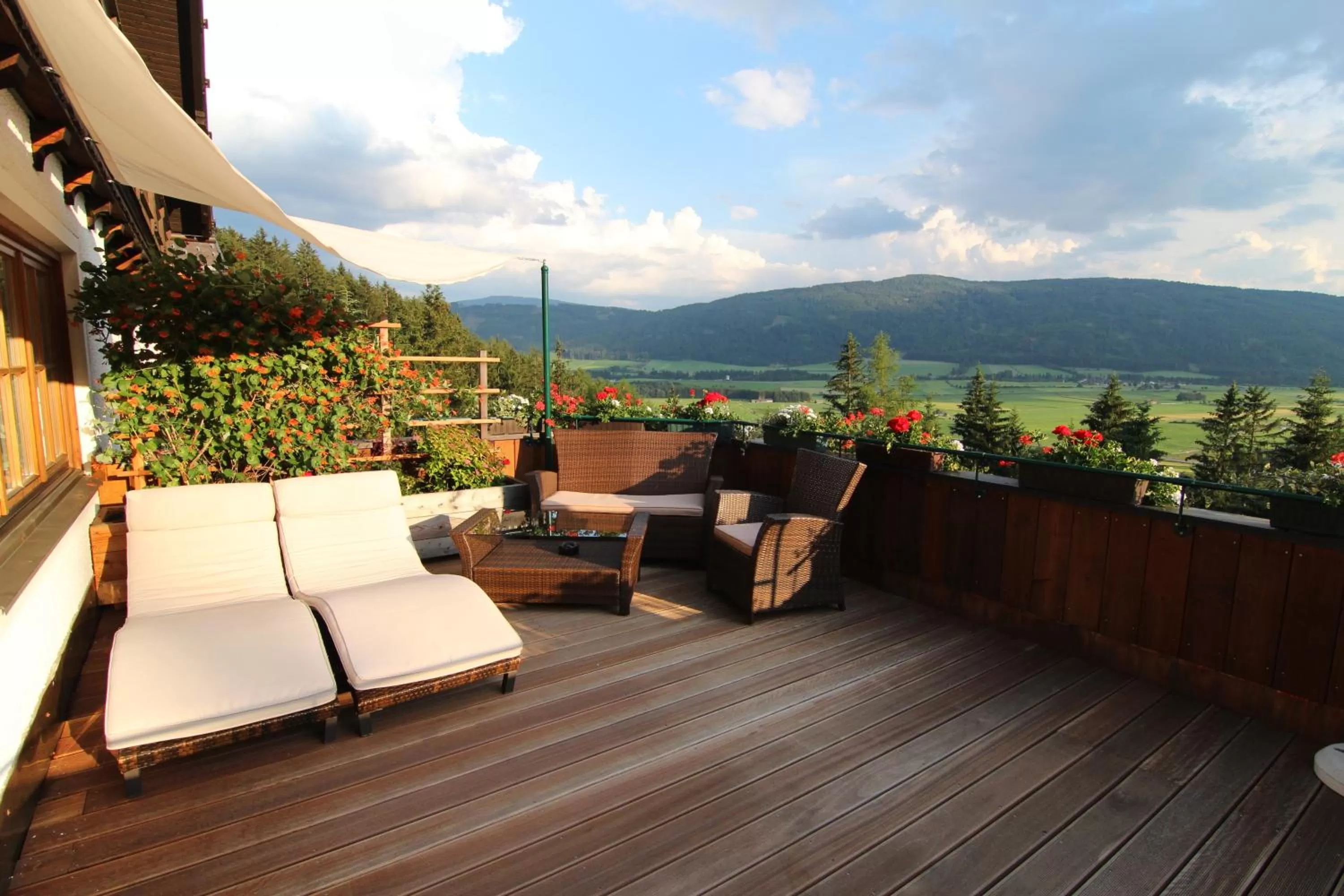 Balcony/Terrace in Hotel Häuserl im Wald