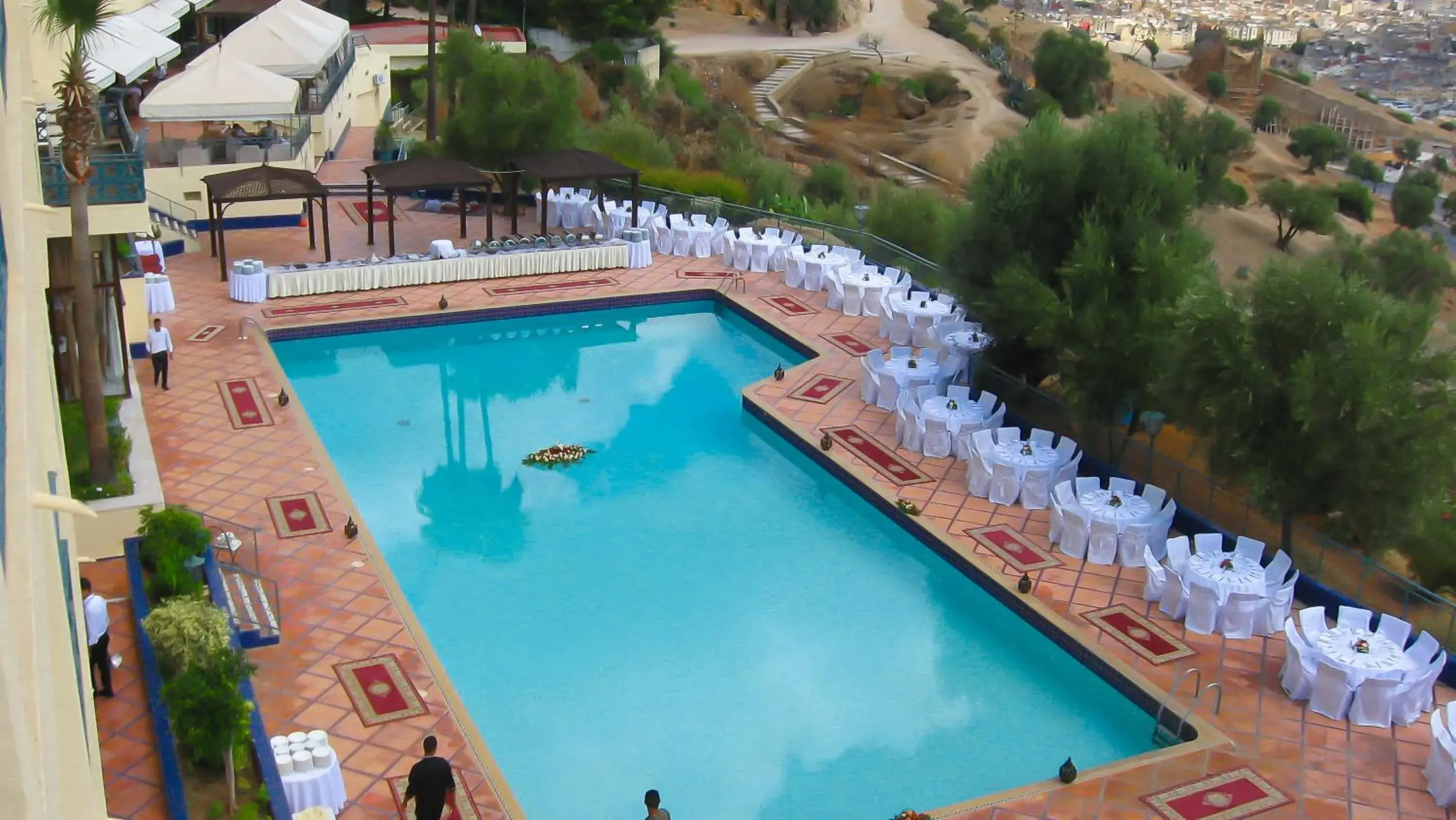 Bird's eye view, Swimming Pool in Les Mérinides