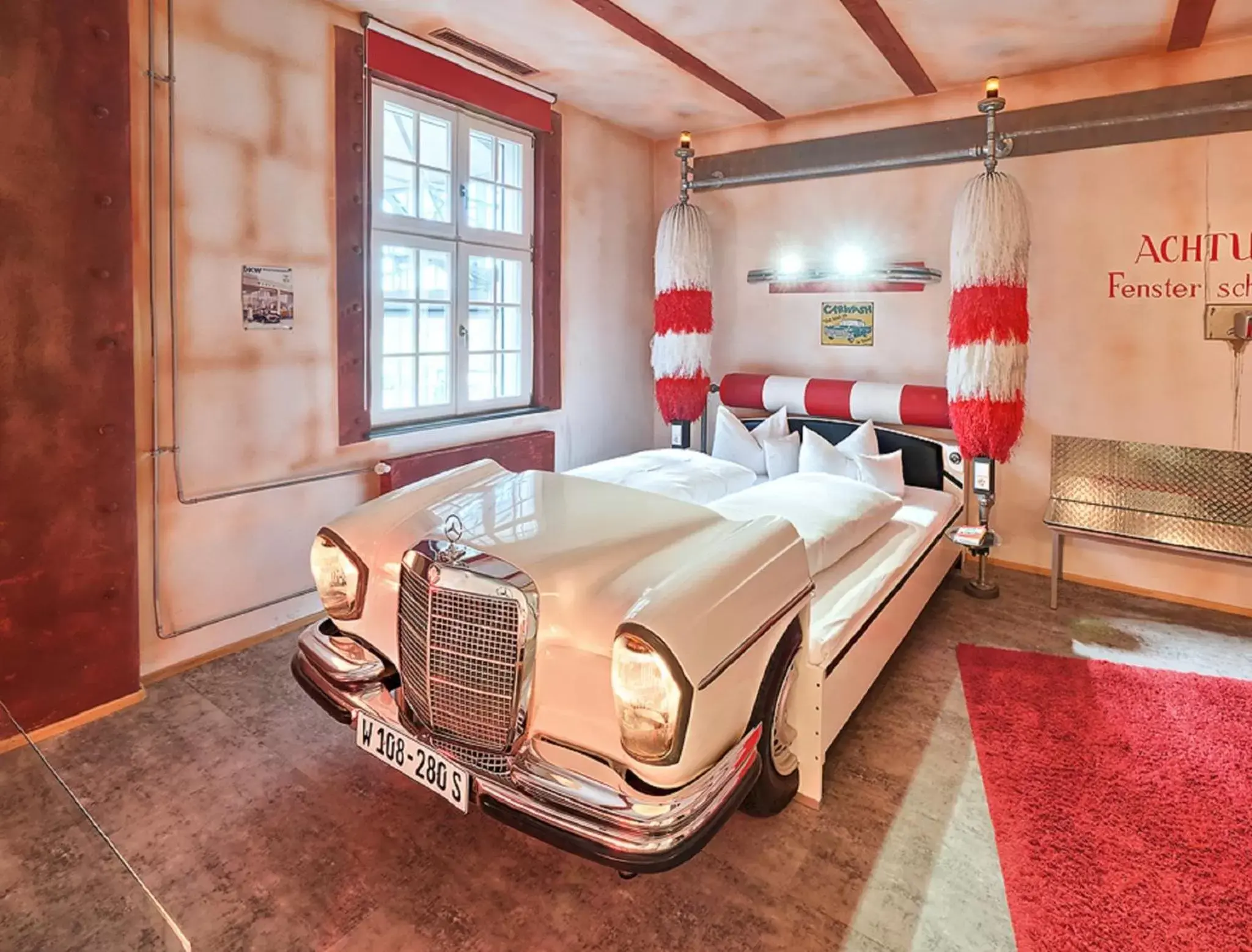 Bed in V8 HOTEL Classic Motorworld Region Stuttgart Bed in V8 HOTEL Classic Motorworld Region Stuttgart