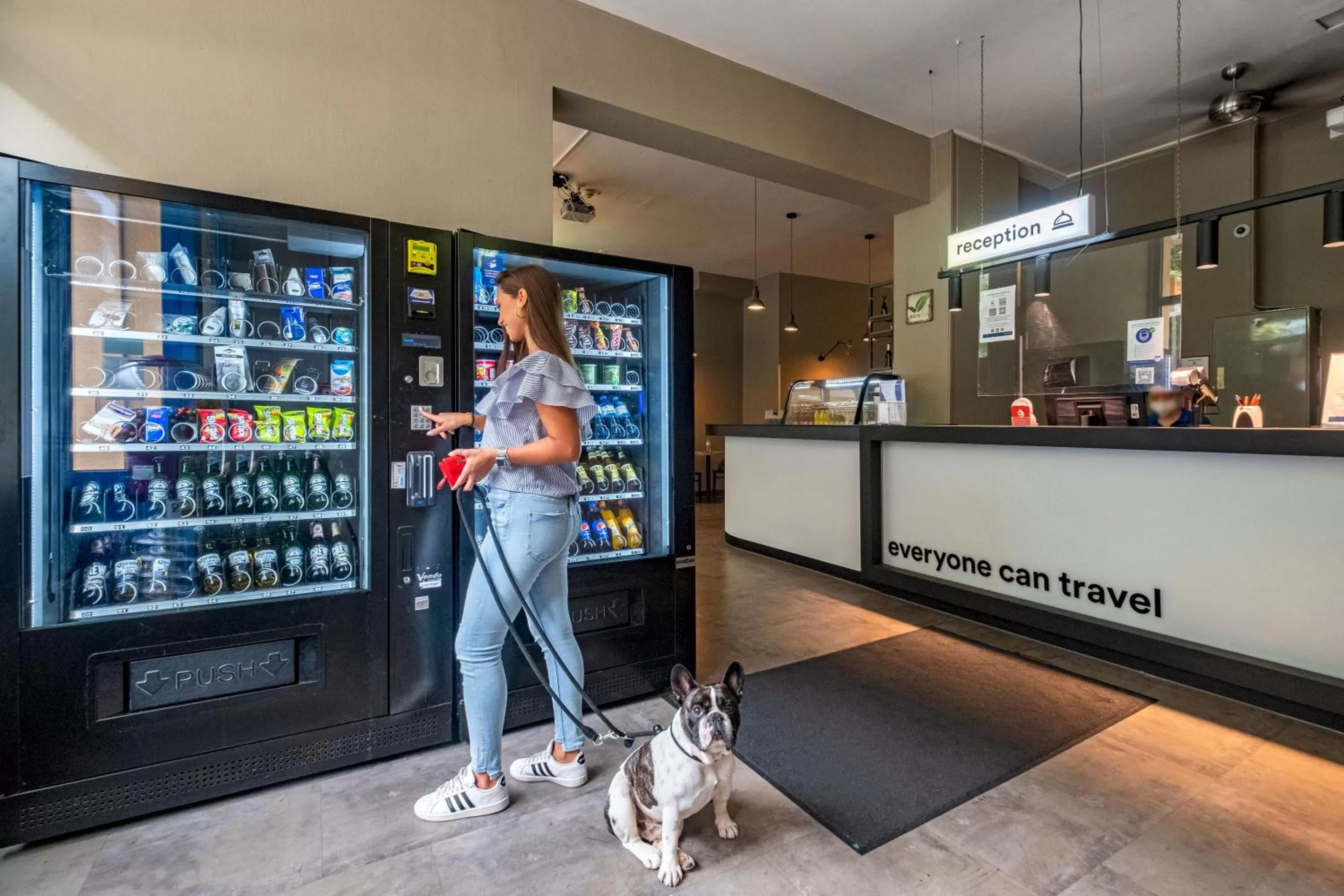 Lobby or reception in a&o München Hauptbahnhof