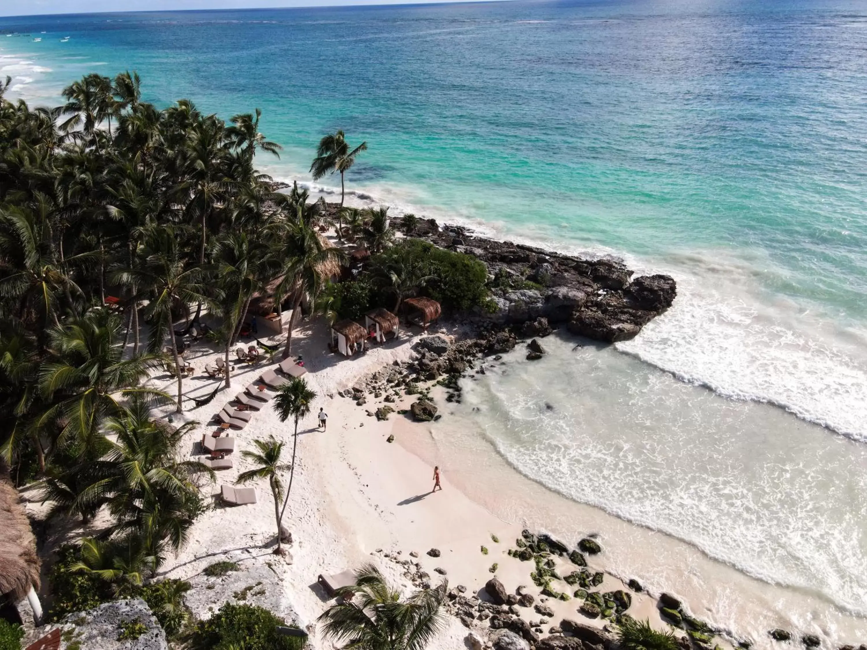 Beach, Bird's-eye View in Diamante K - Inside Tulum National Park