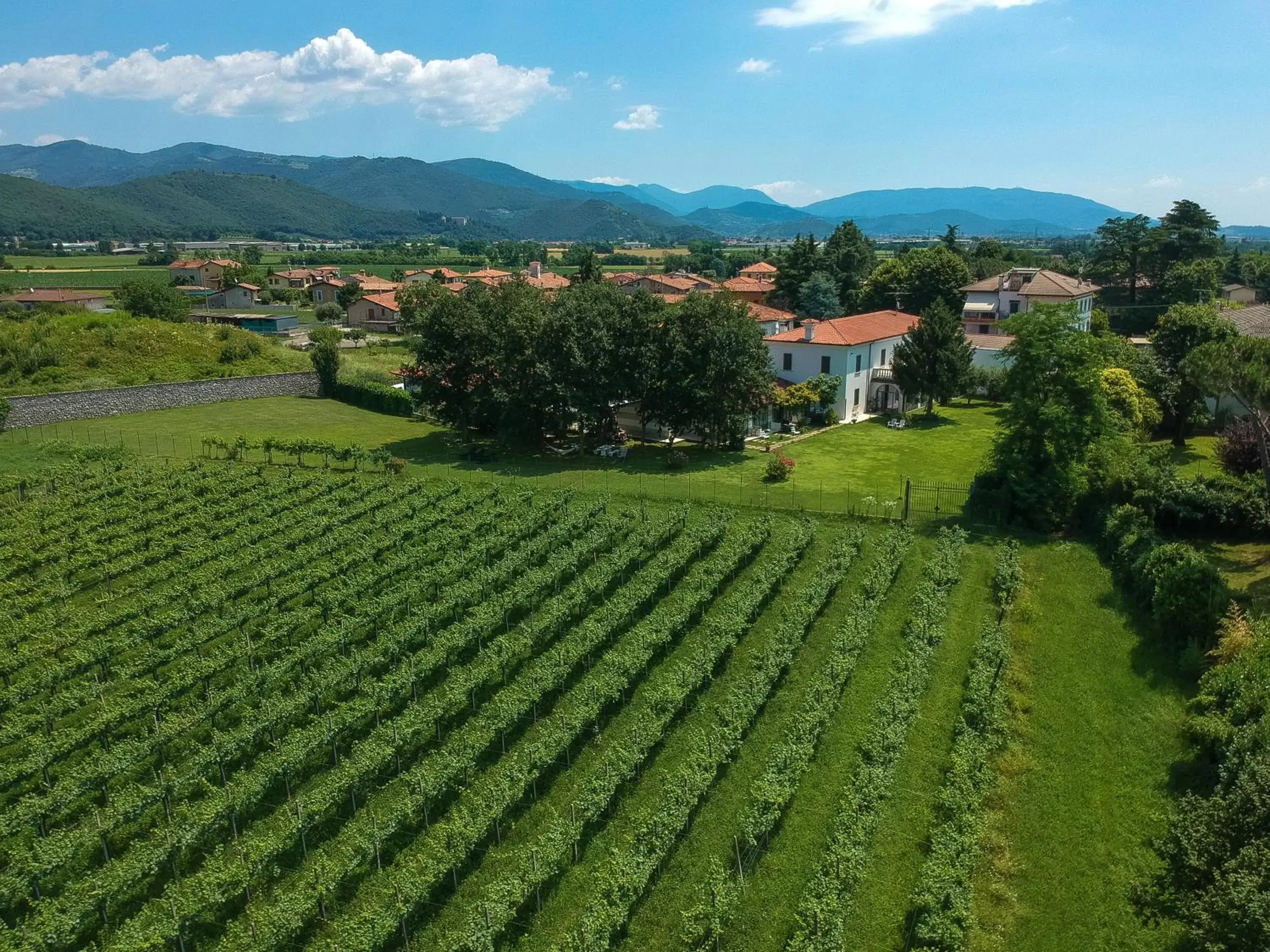 Bird's-eye View in Villa Franca in Franciacorta