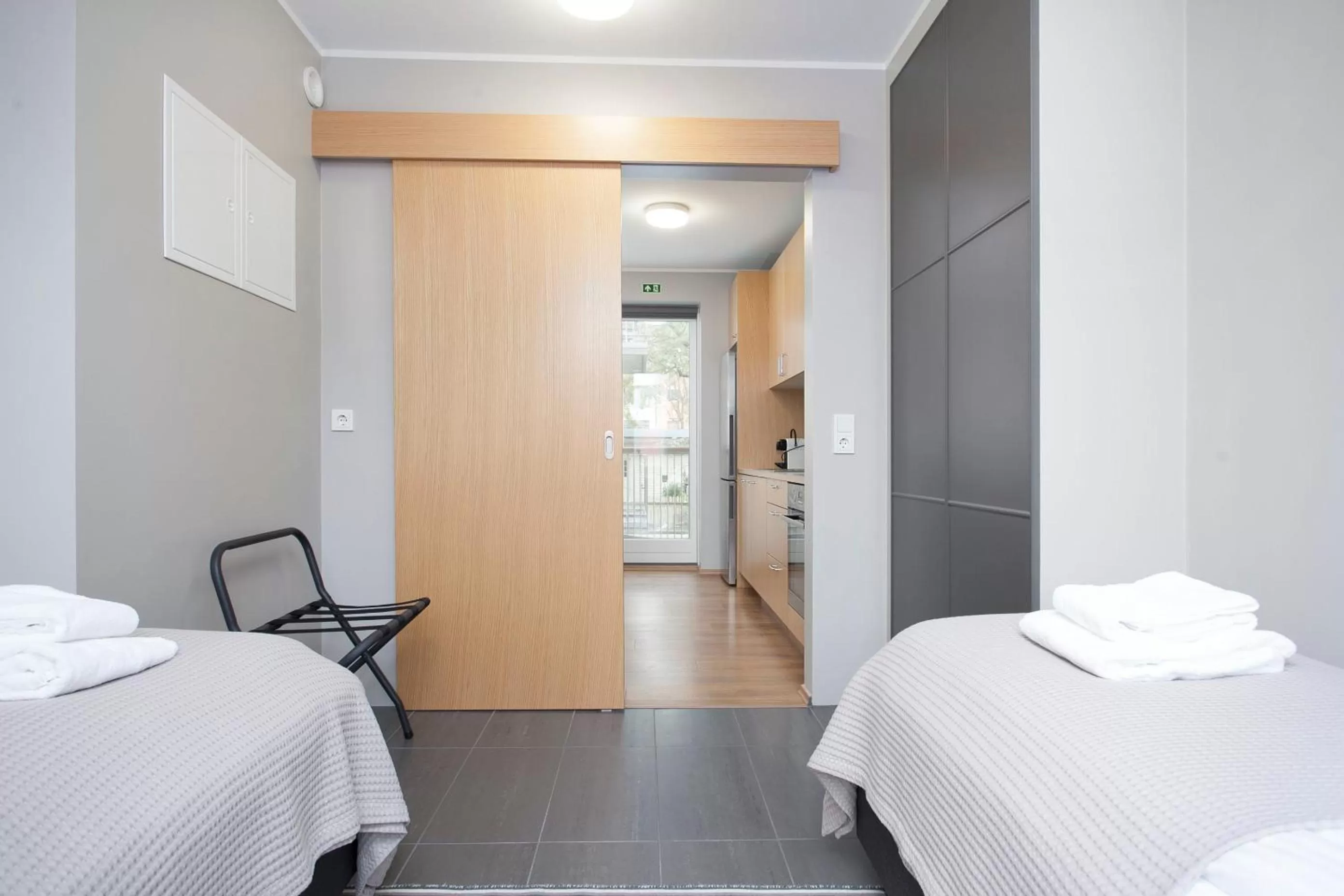 Bed in Tyr Apartments by Heimaleiga