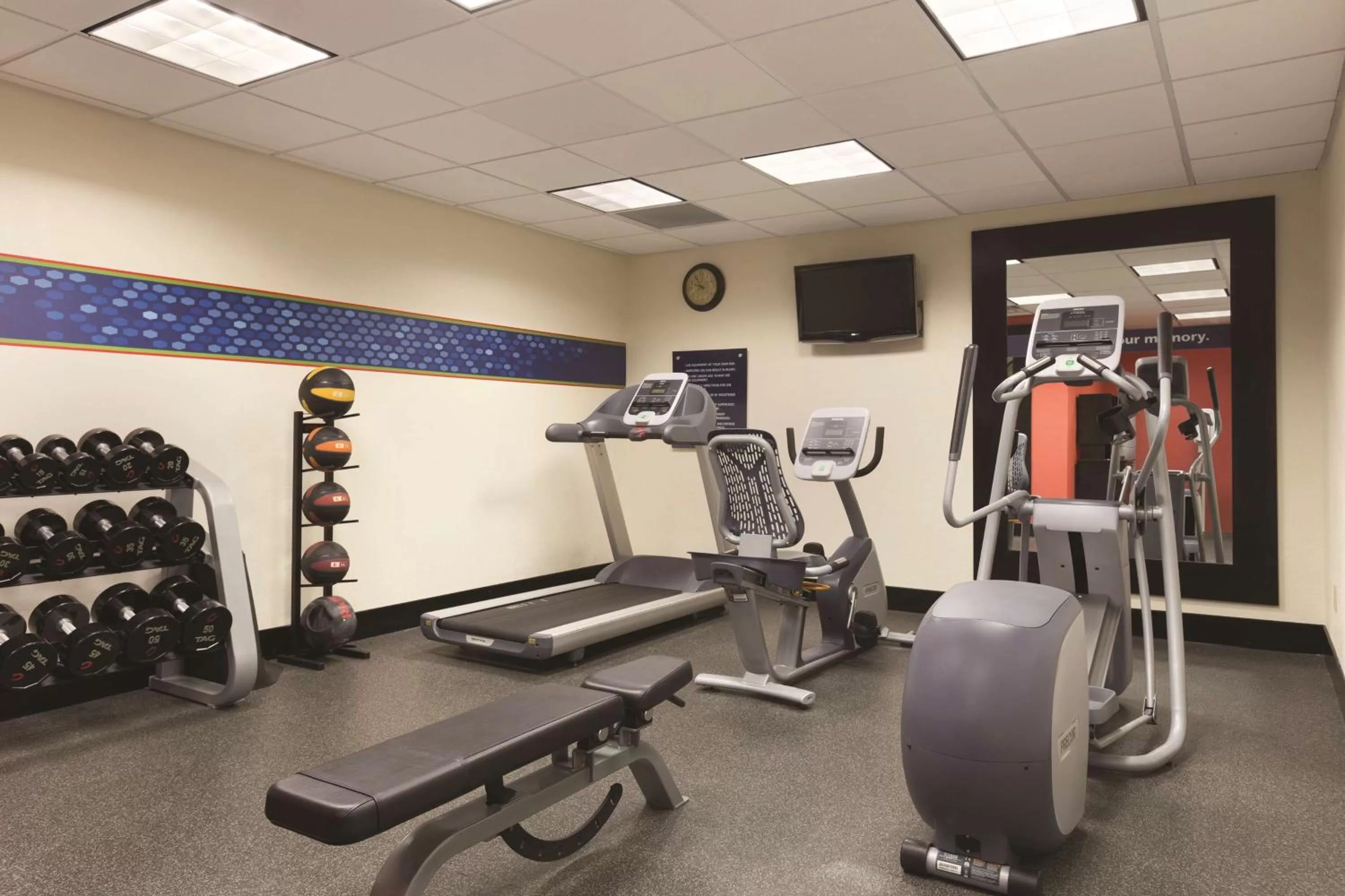 Fitness centre/facilities in Hampton Inn & Suites Greenfield