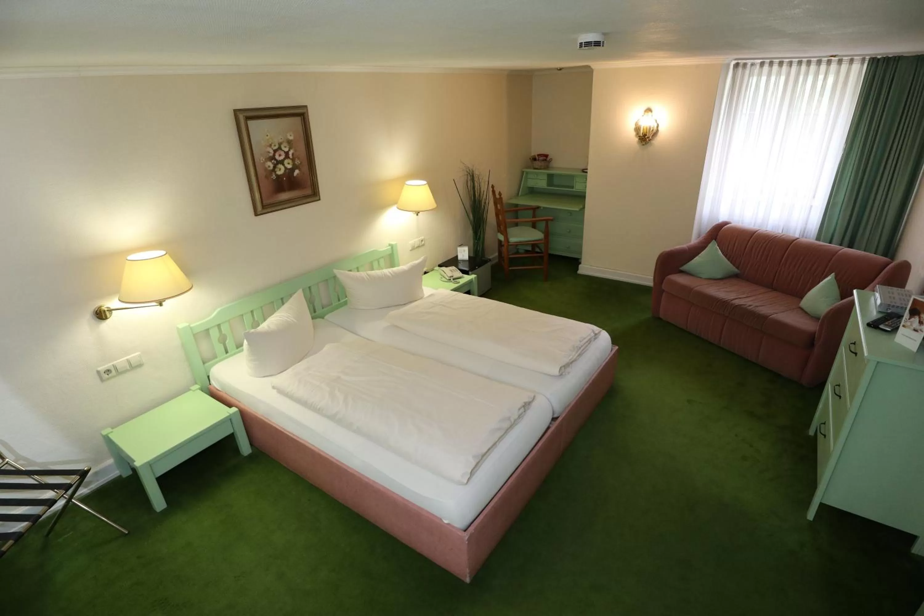 Bed in Schwarzwaldhotel Stollen