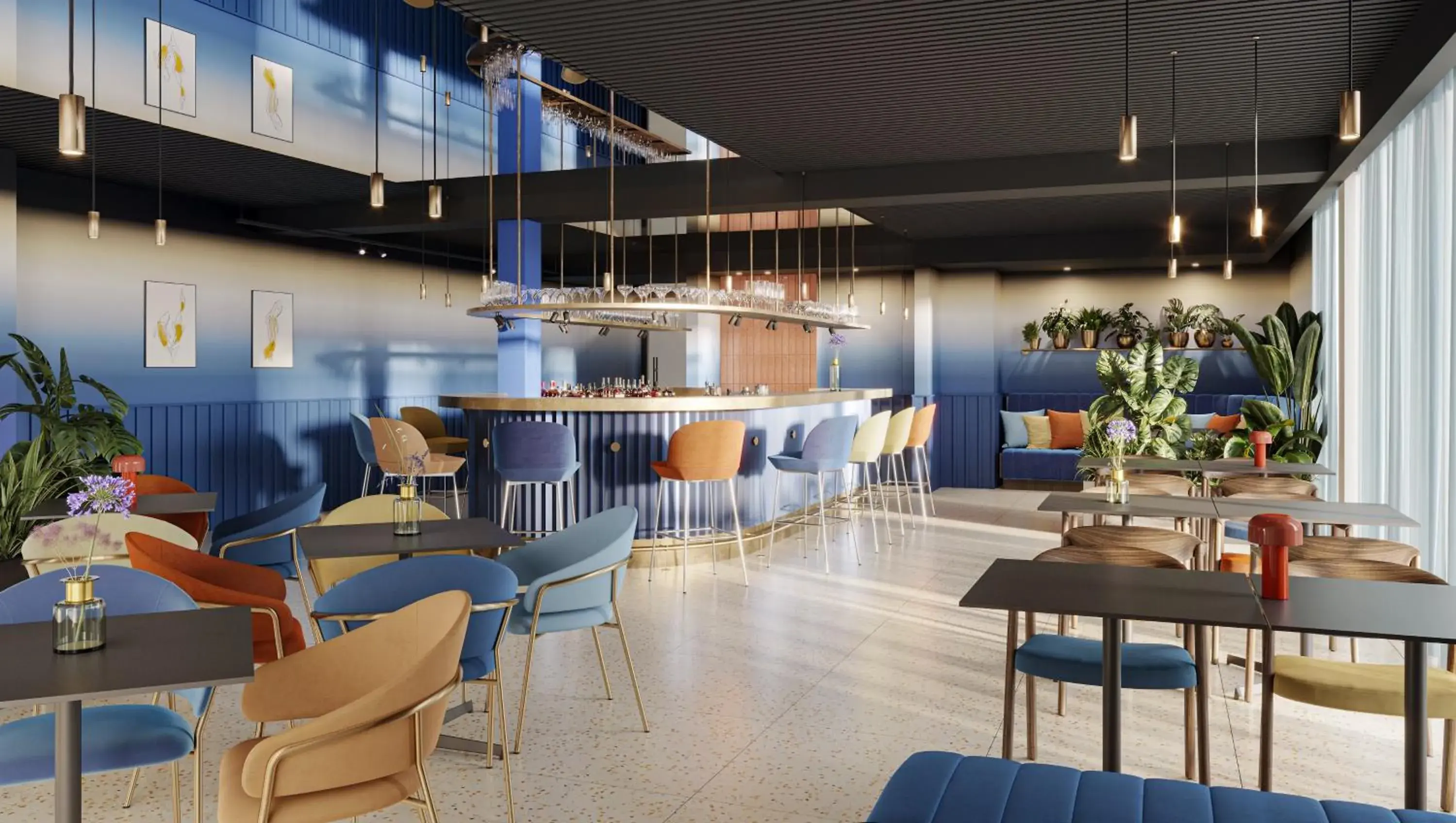 Lounge or bar, Restaurant/Places to Eat in voco Brussels City North, an IHG Hotel