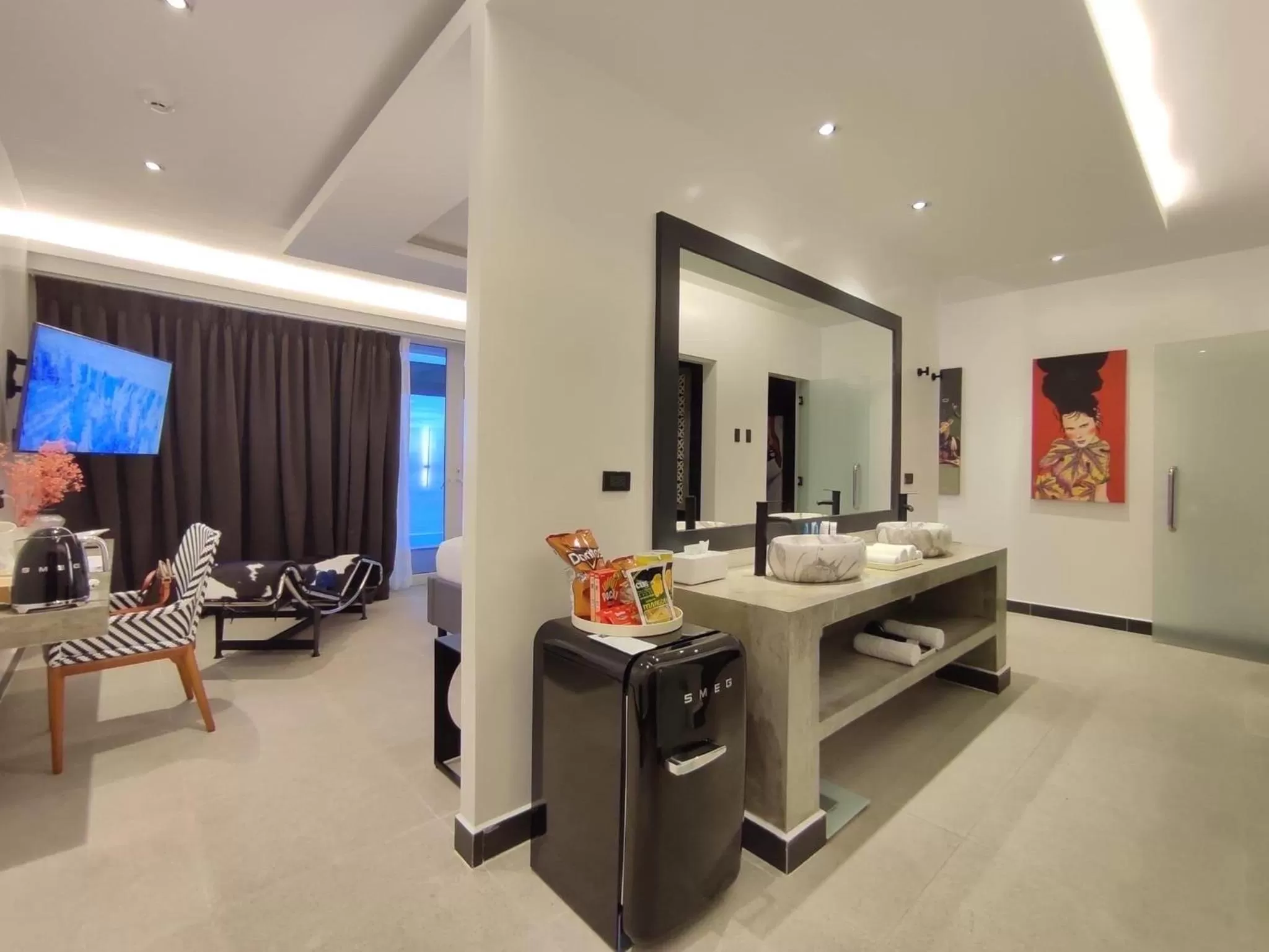 Seating area in Epic Suites Bohol ADULTS ONLY