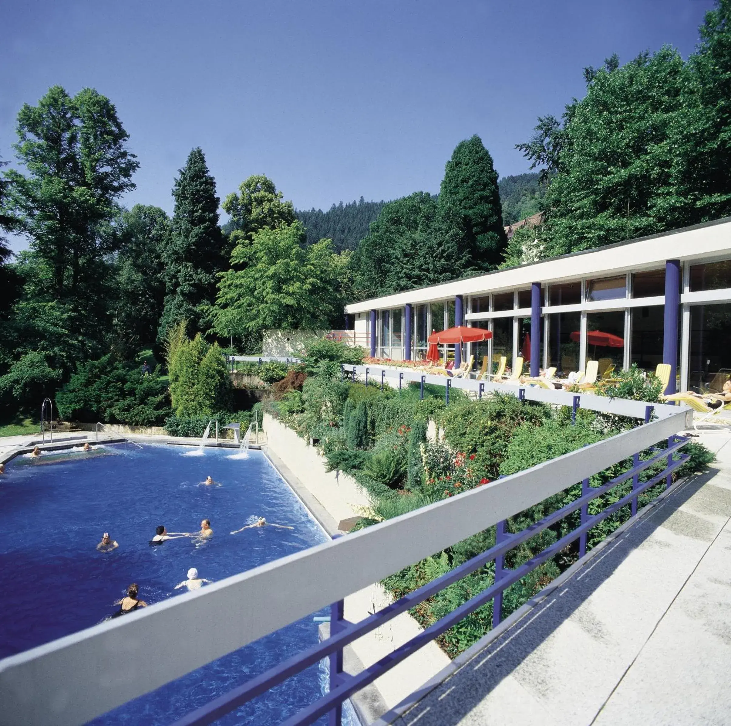 Public Bath, Pool View in Hotel Bergfrieden