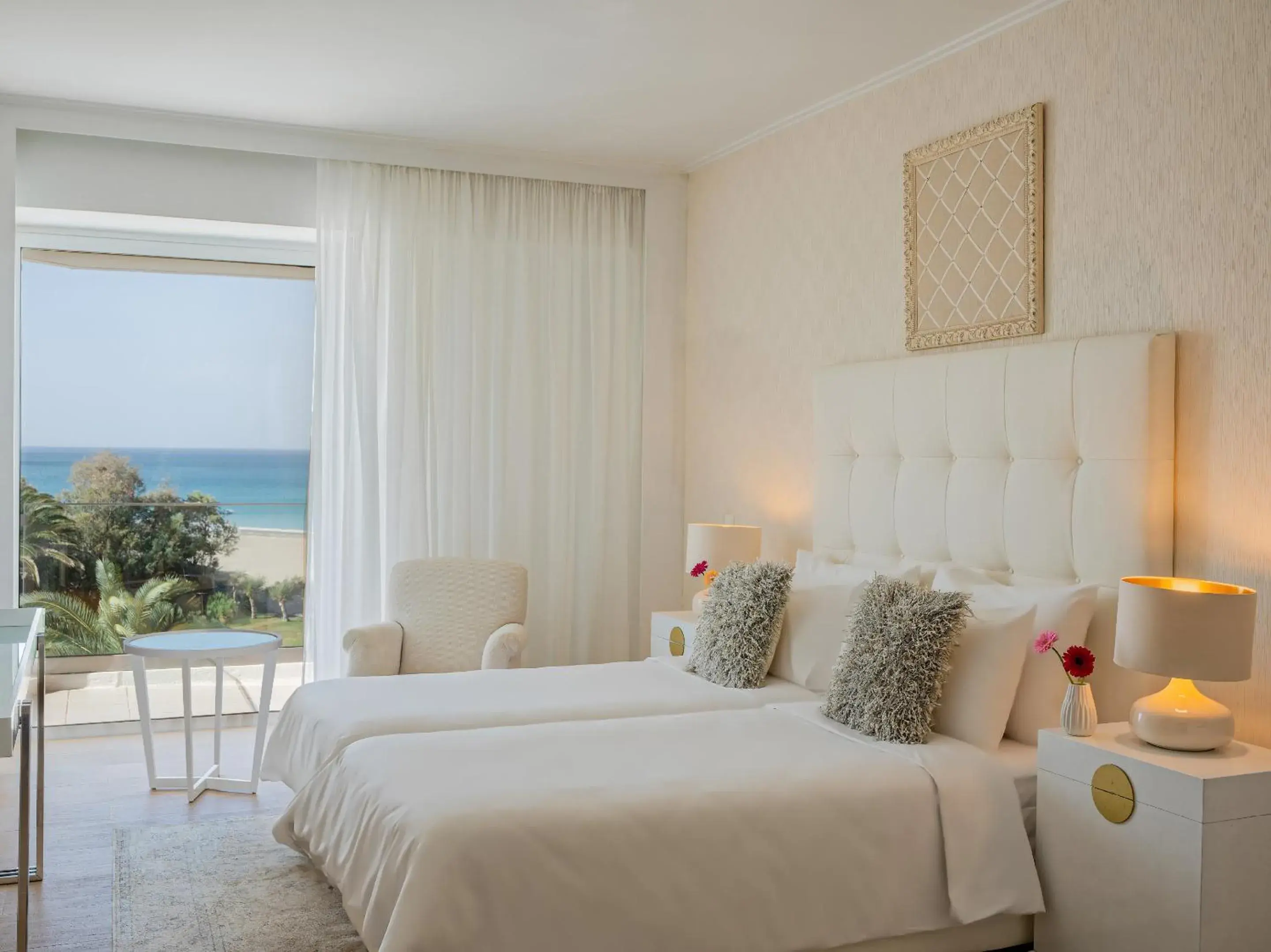 Bed in Grecotel Creta Palace