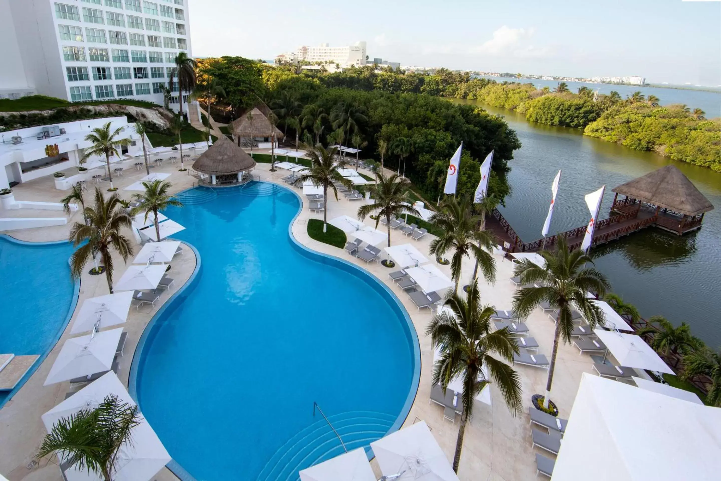 Bird's eye view, Pool View in Le Blanc Spa Resort Cancun Adults Only All-Inclusive