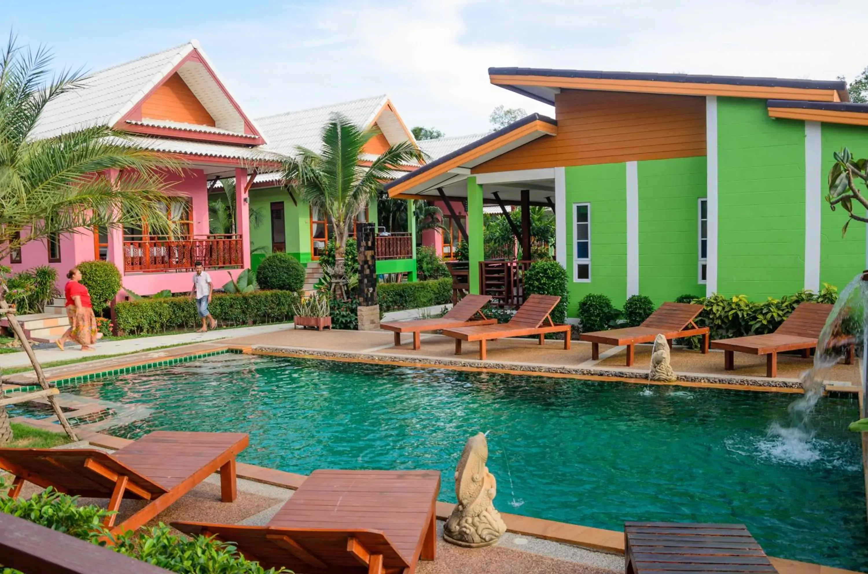 Pool view, Property Building in Pinky Bungalow Resort - SHA Extra Plus