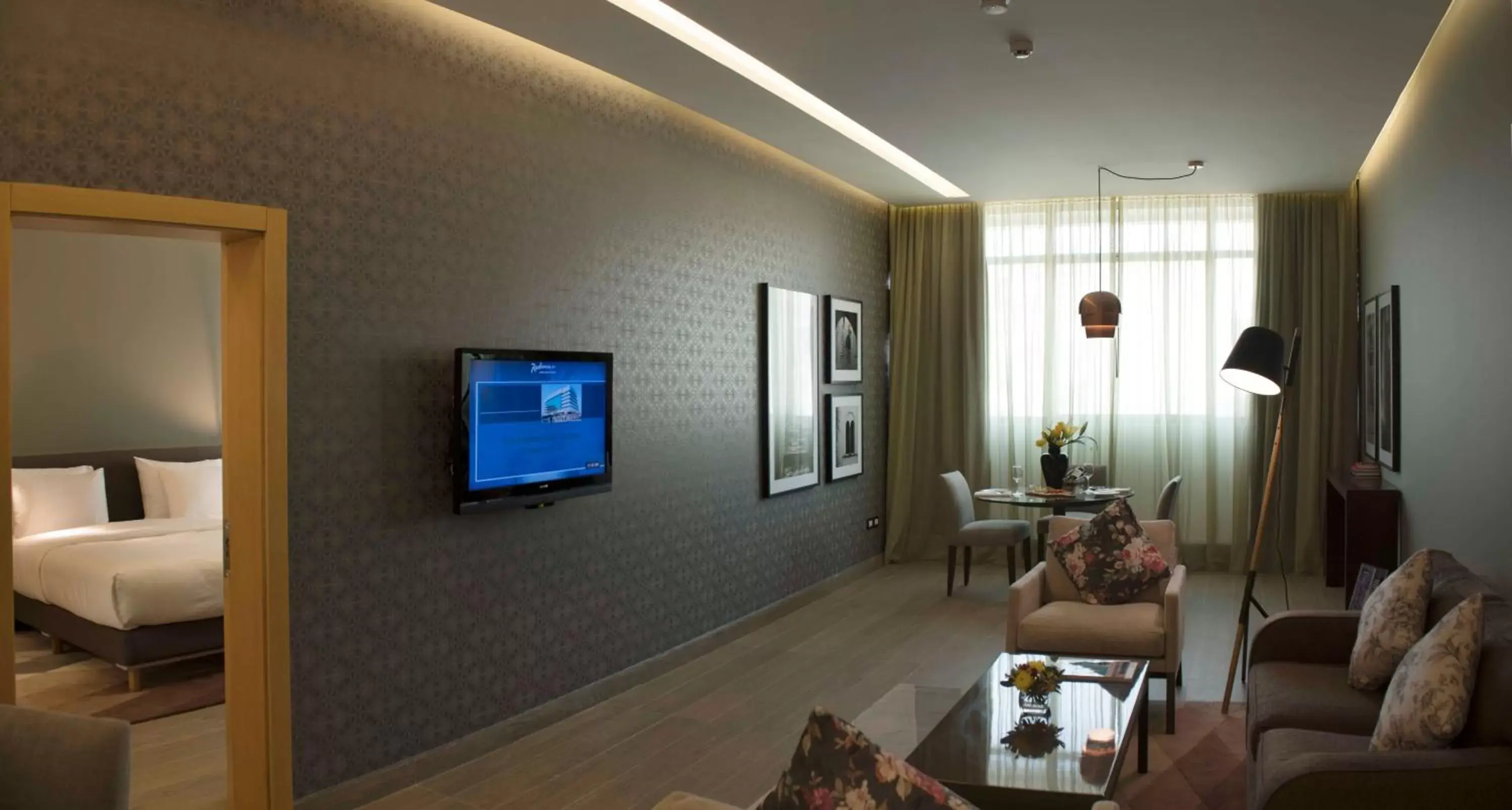 Living room, TV/Entertainment Center in Radisson Blu Hotel, Beirut Verdun