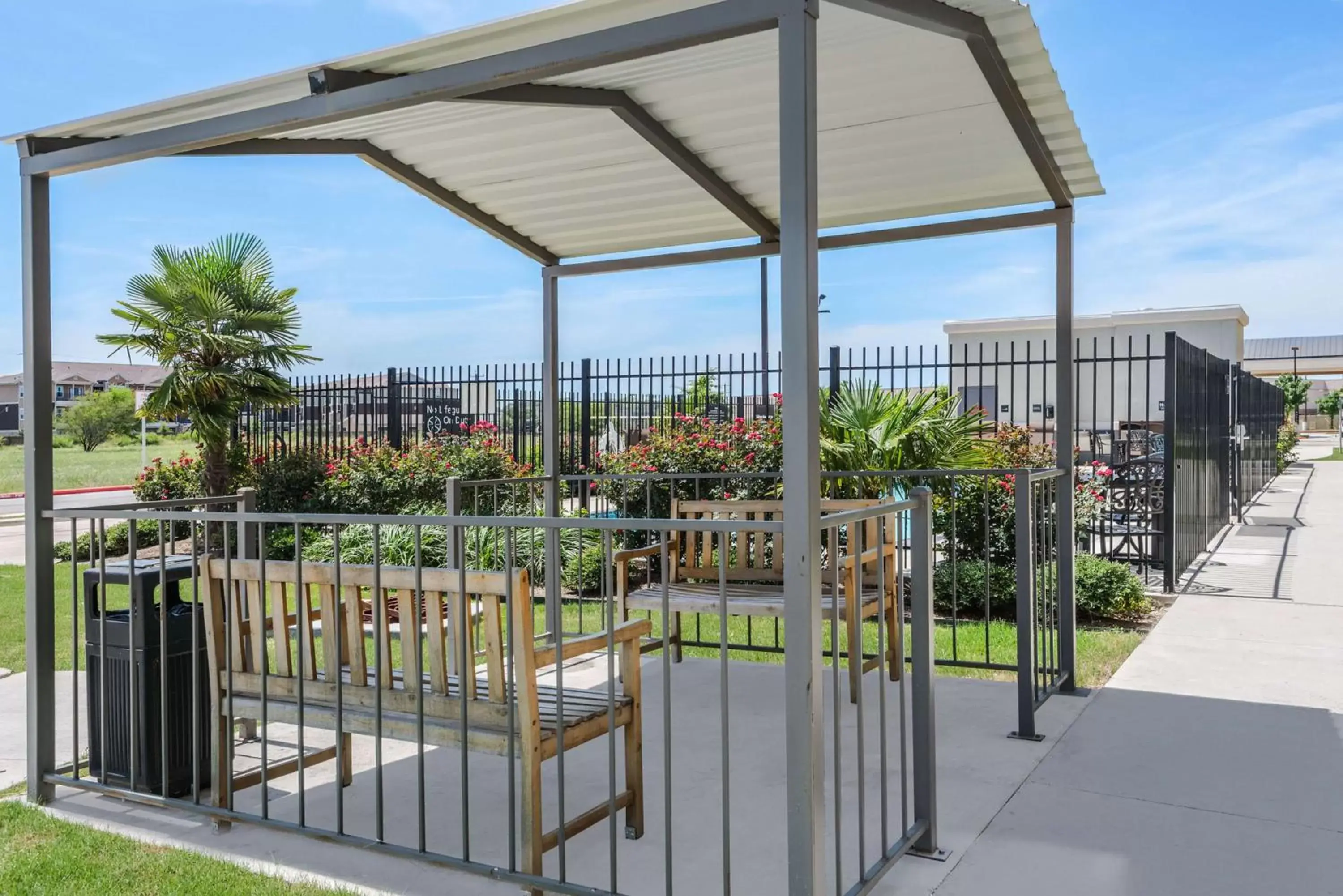 Patio, Balcony/Terrace in Hampton Inn & Suites San Antonio Brooks City Base, TX